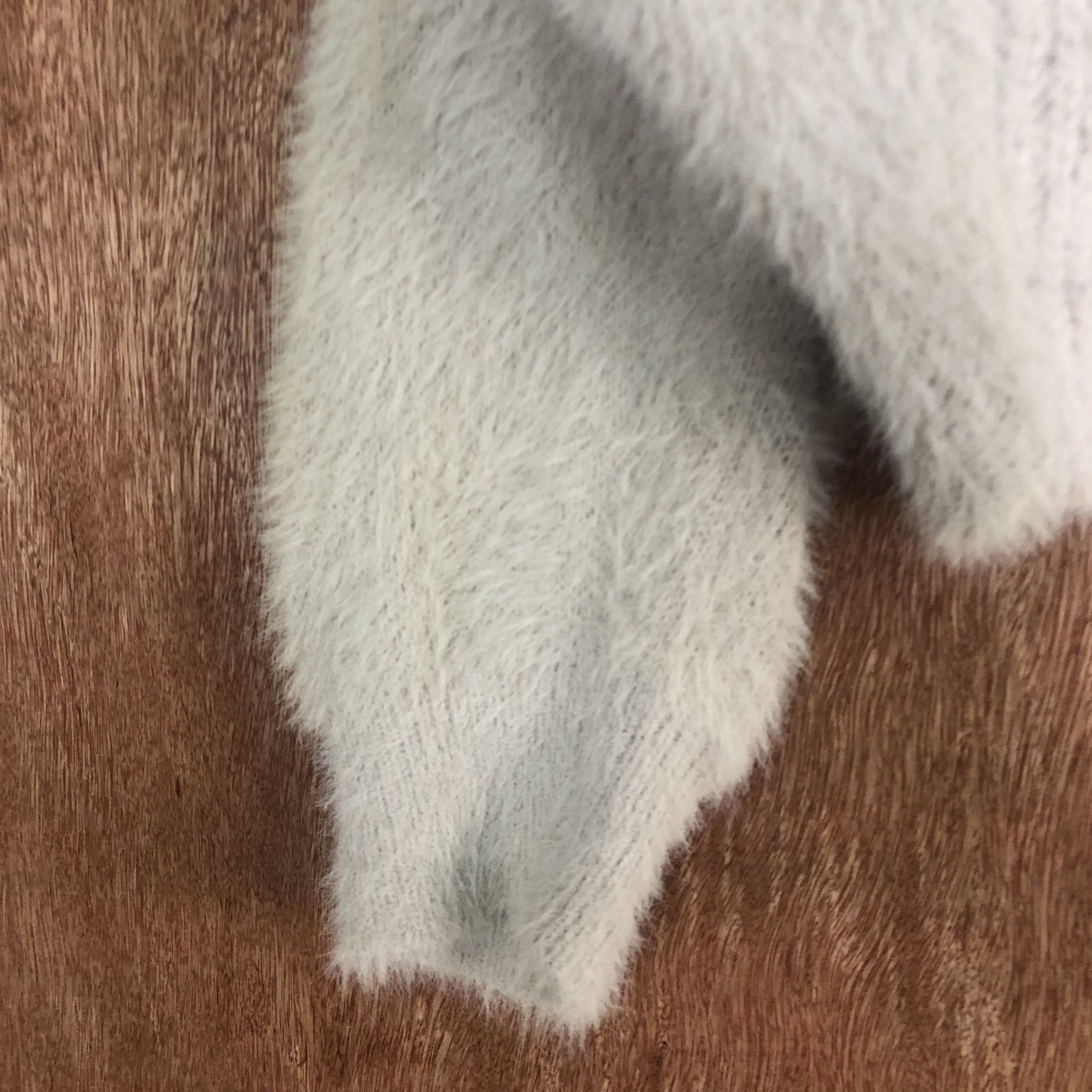 Homespun Knitwear DLL GRL Cream Mohair Shag Shaggy Knitwear #c514 Size US M / EU 48-50 / 2 - 6 Thumbnail