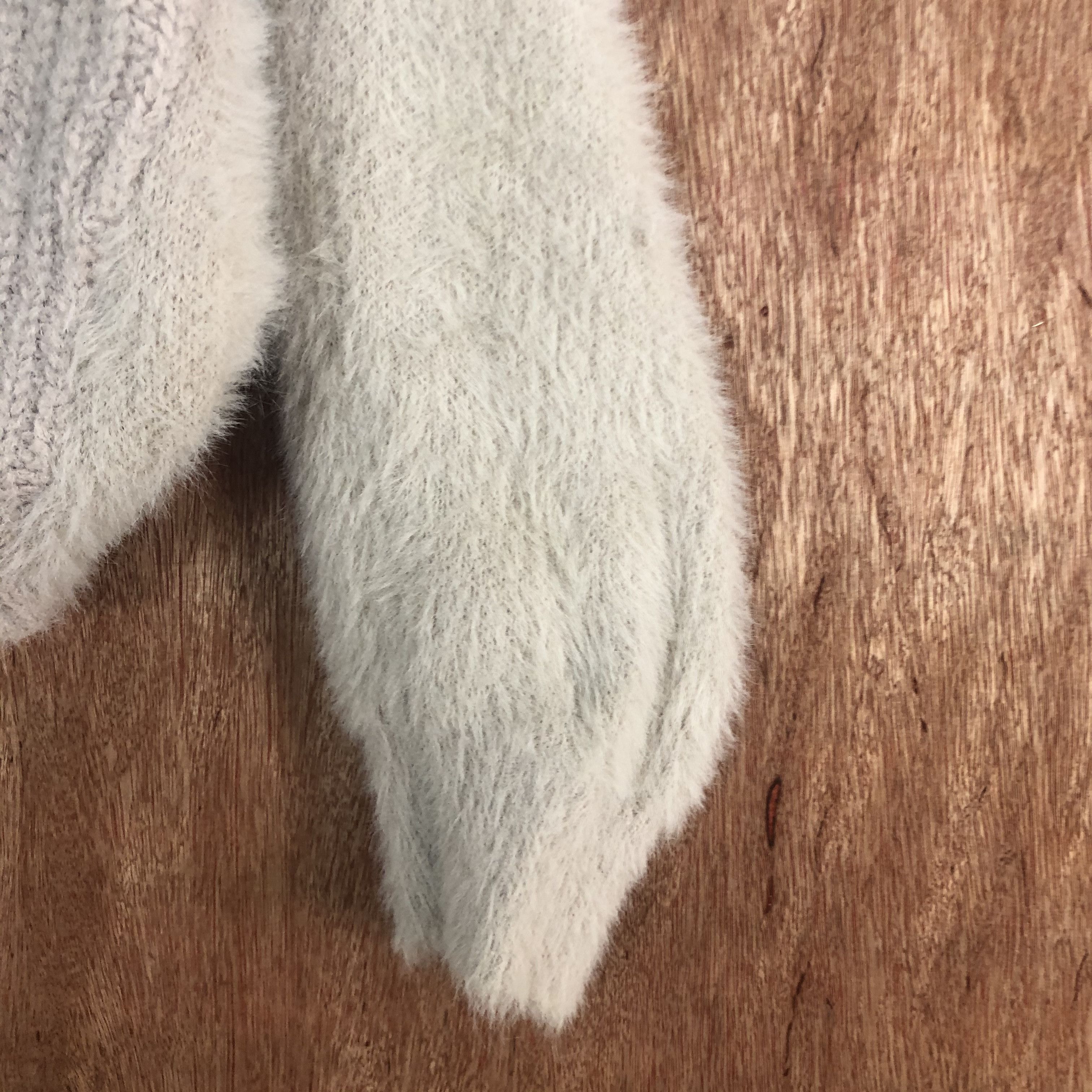 Homespun Knitwear DLL GRL Cream Mohair Shag Shaggy Knitwear #c514 Size US M / EU 48-50 / 2 - 4 Thumbnail