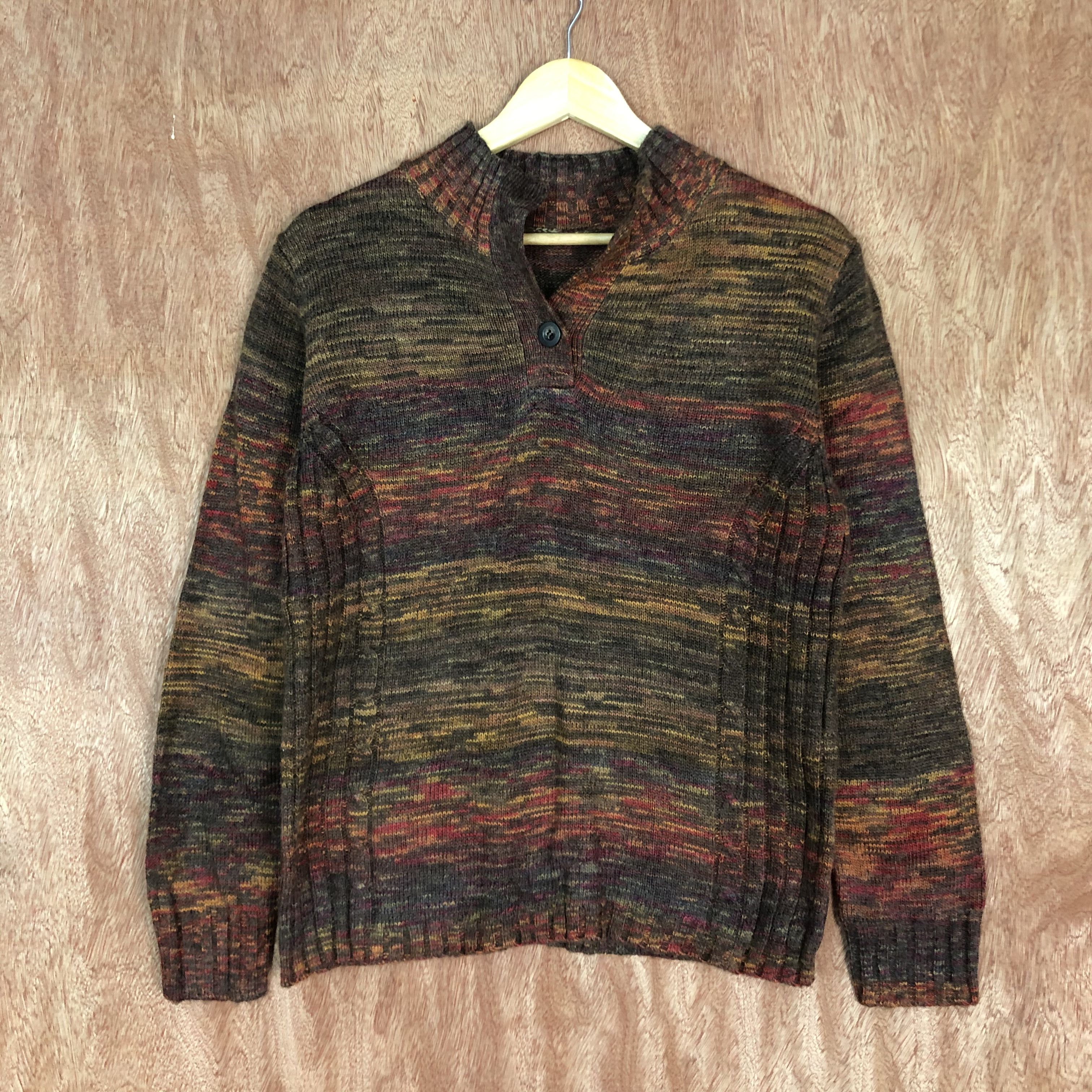 Homespun Knitwear Cest tout Brown Shag Shaggy Knitwear #c475 Size US M / EU 48-50 / 2 - 6 Thumbnail