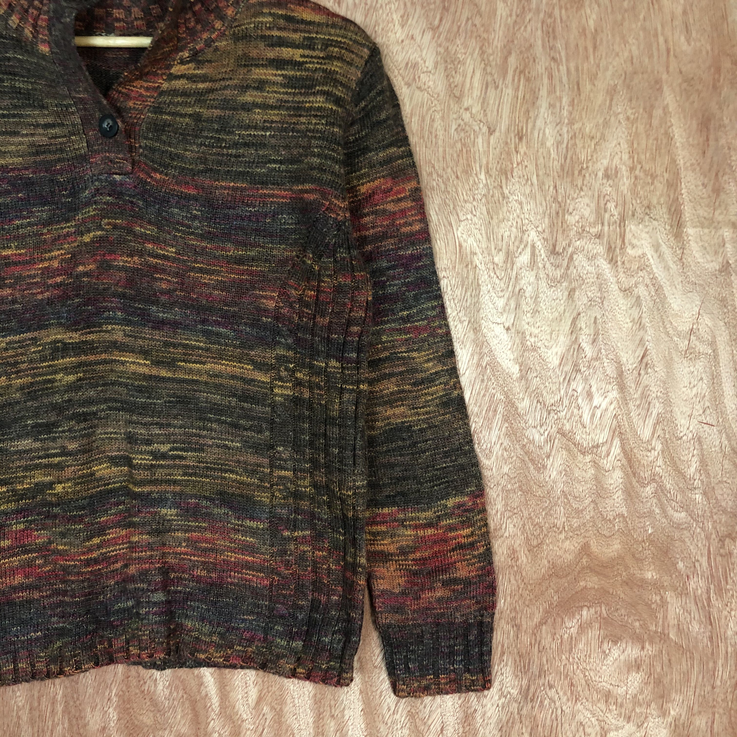Homespun Knitwear Cest tout Brown Shag Shaggy Knitwear #c475 Size US M / EU 48-50 / 2 - 4 Thumbnail