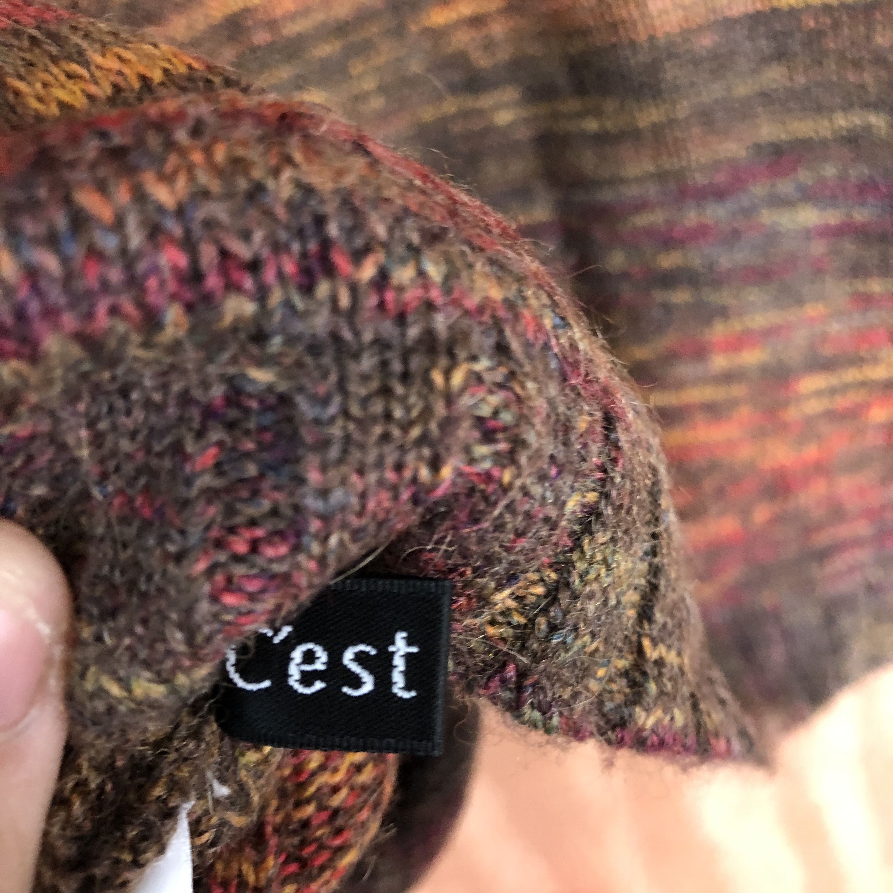 Homespun Knitwear Cest tout Brown Shag Shaggy Knitwear #c475 Size US M / EU 48-50 / 2 - 9 Thumbnail
