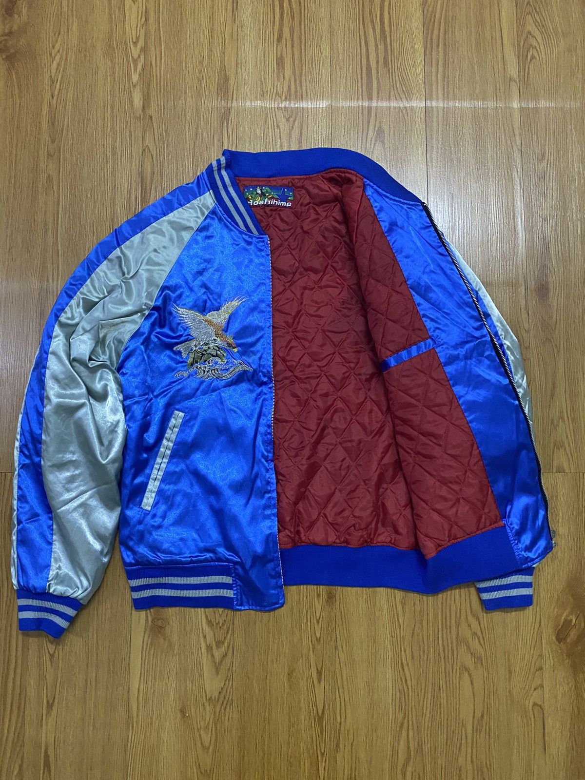 Japanese Brand Vintage Sukajan Hoshihime embroidery Eagle Japan Logo Jacket Size US L / EU 52-54 / 3 - 3 Thumbnail