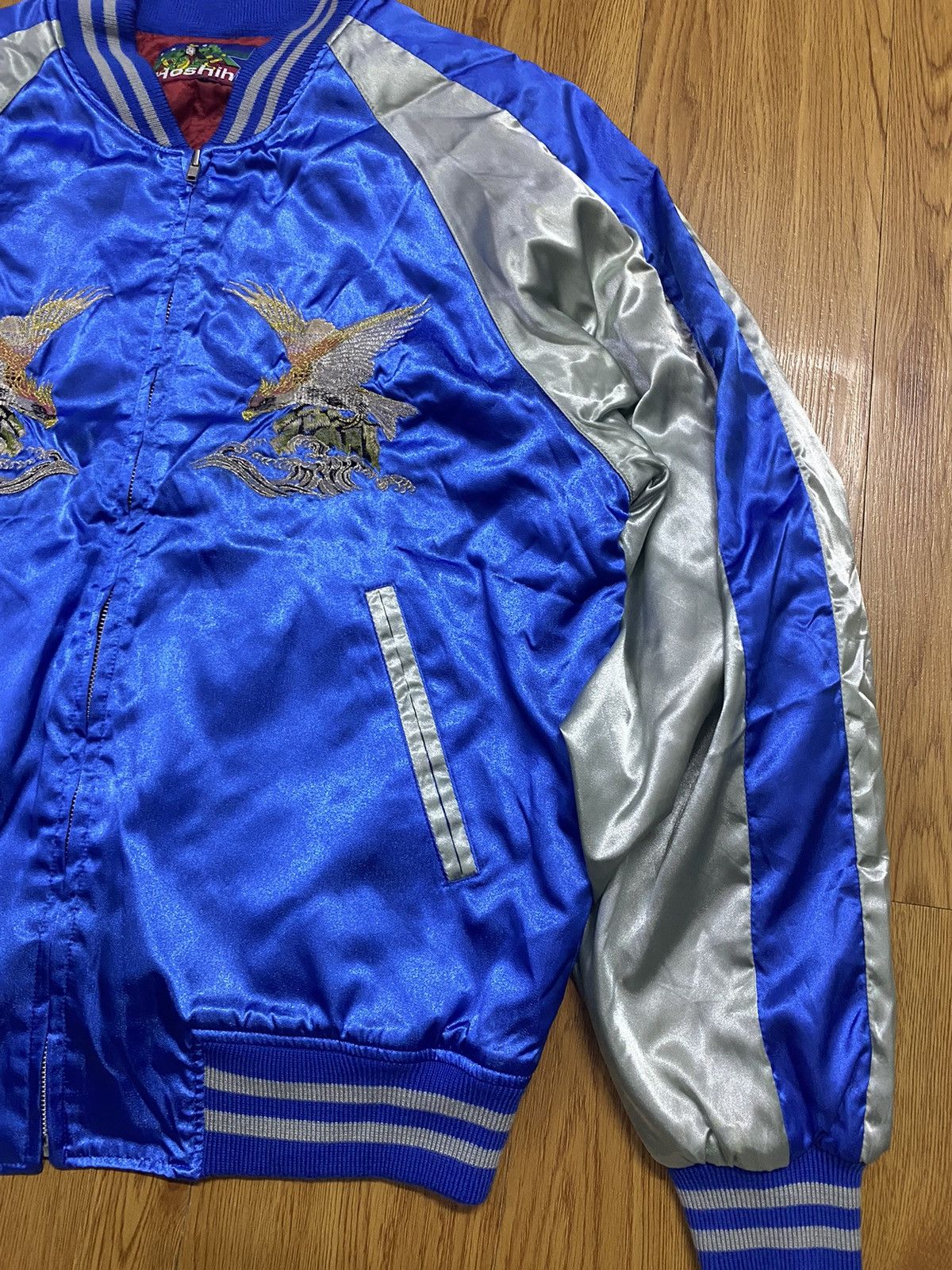 Japanese Brand Vintage Sukajan Hoshihime embroidery Eagle Japan Logo Jacket Size US L / EU 52-54 / 3 - 4 Thumbnail