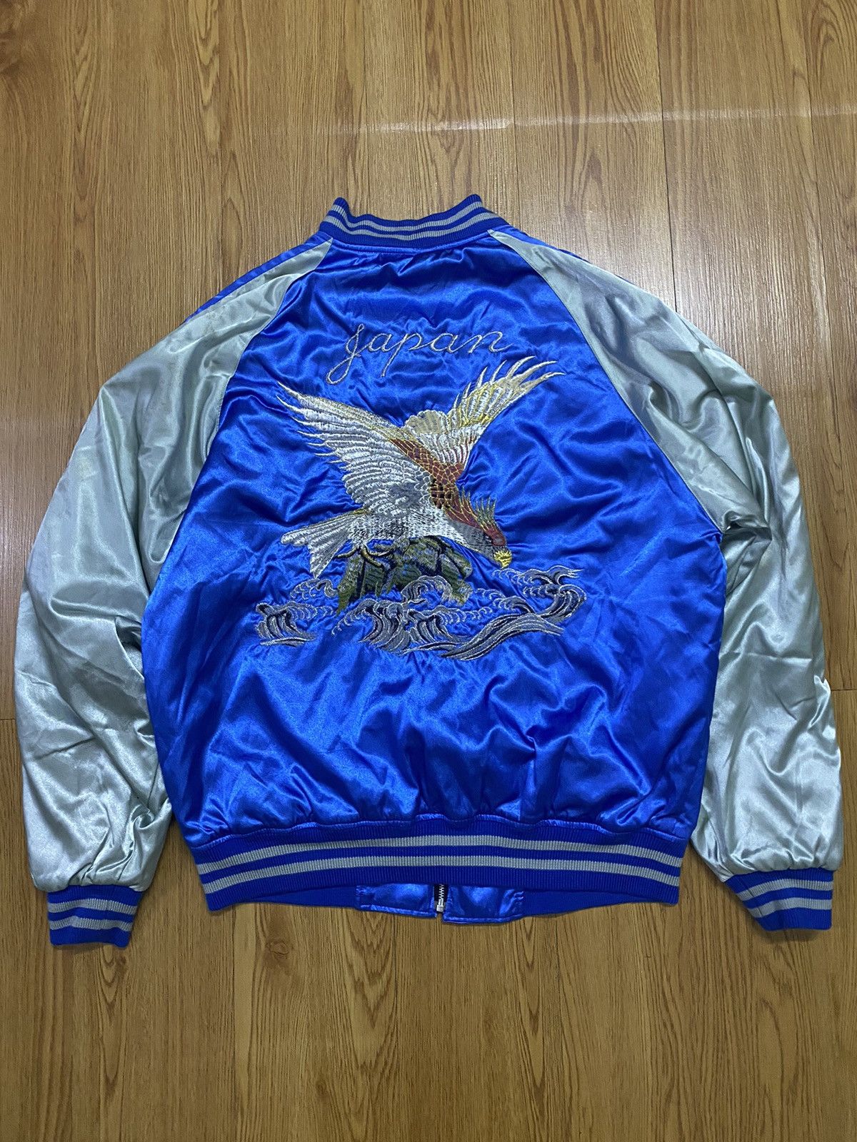 Japanese Brand Vintage Sukajan Hoshihime embroidery Eagle Japan Logo Jacket Size US L / EU 52-54 / 3 - 2 Thumbnail