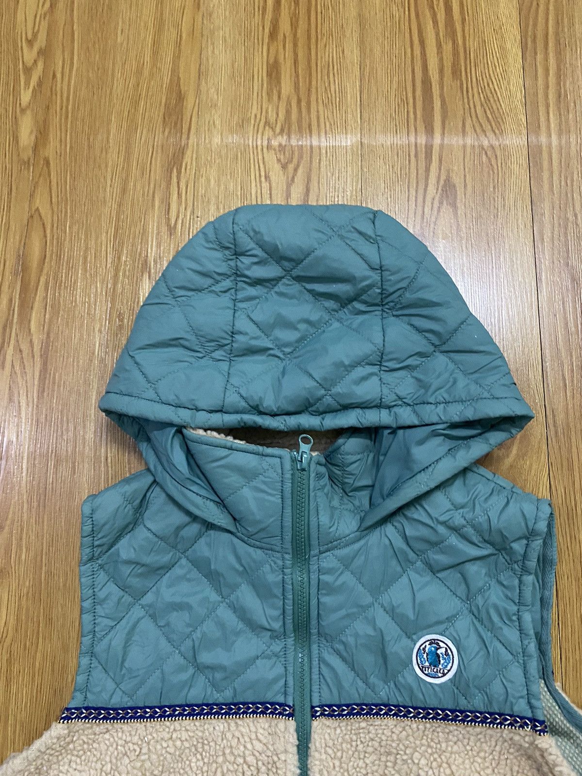 Japanese Brand × Vintage Titicaca Sherpa Hybrid Quilted Hood Vest Jacket Size US M / EU 48-50 / 2 - 6 Thumbnail