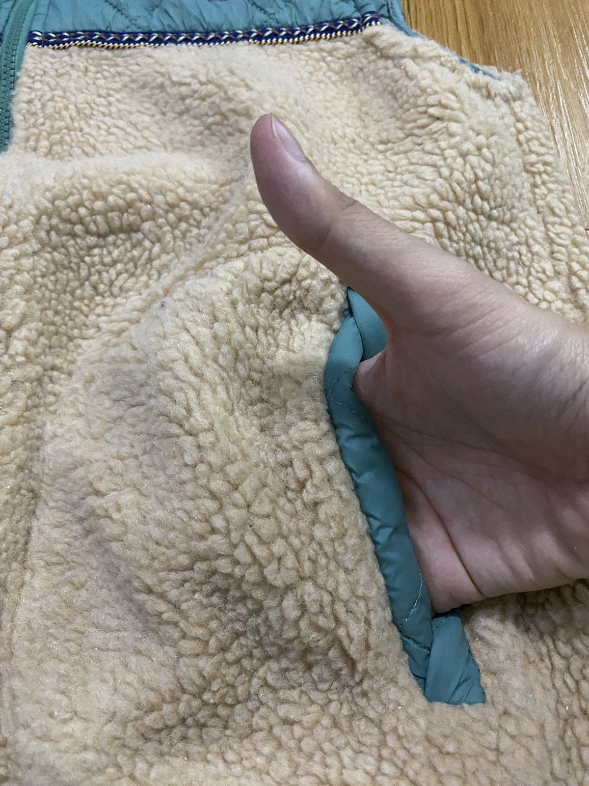 Japanese Brand × Vintage Titicaca Sherpa Hybrid Quilted Hood Vest Jacket Size US M / EU 48-50 / 2 - 7 Thumbnail