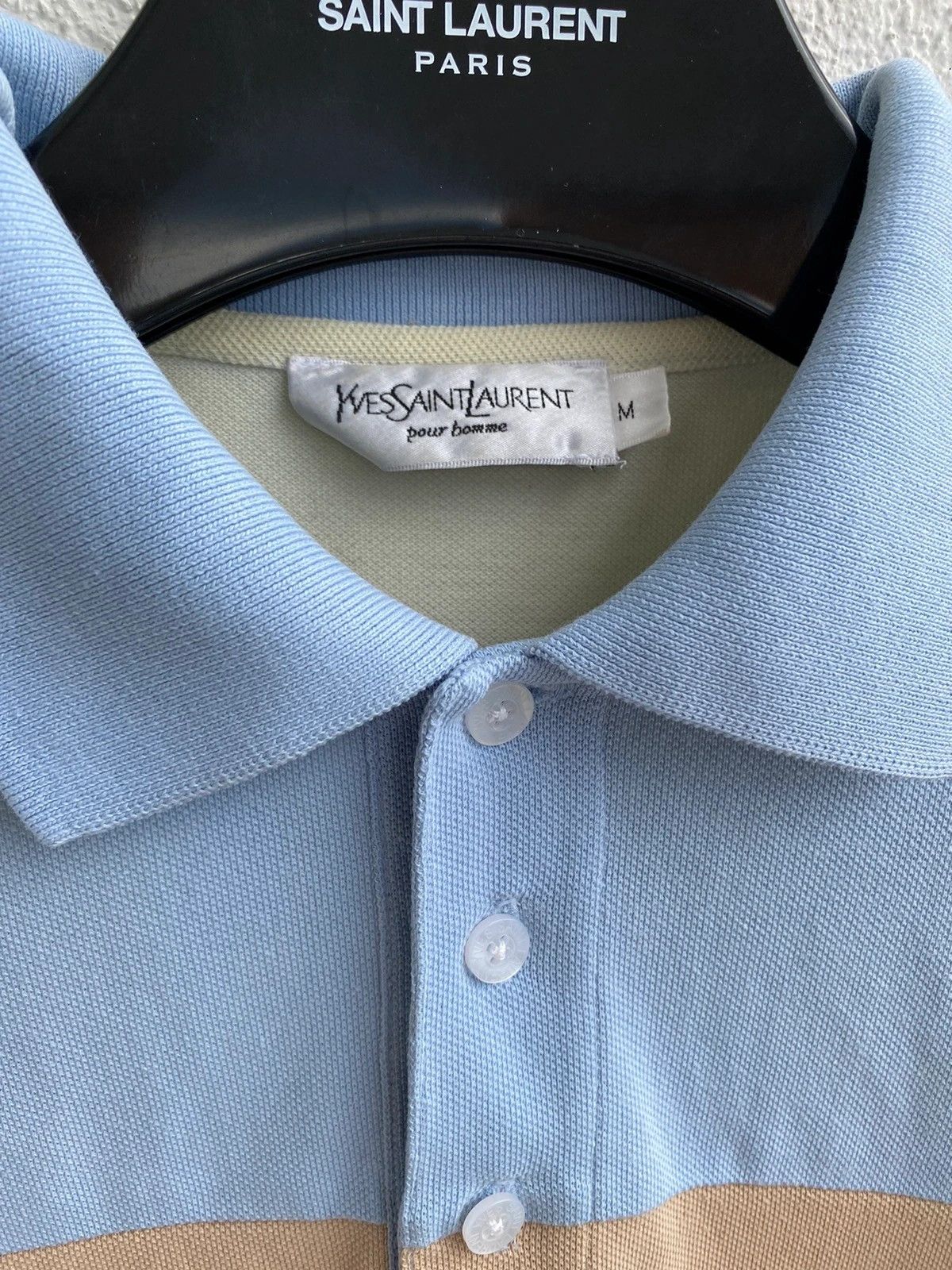 Yves Saint Laurent YSL Polo Spell Out Size US M / EU 48-50 / 2 - 5 Thumbnail