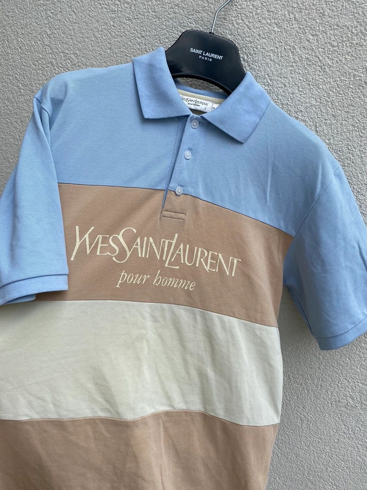 Yves Saint Laurent YSL Polo Spell Out Size US M / EU 48-50 / 2 - 4 Thumbnail