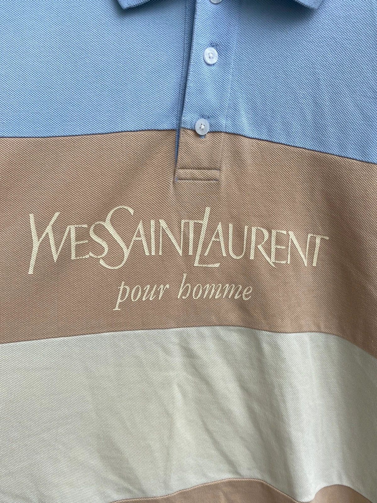 Yves Saint Laurent YSL Polo Spell Out Size US M / EU 48-50 / 2 - 2 Thumbnail