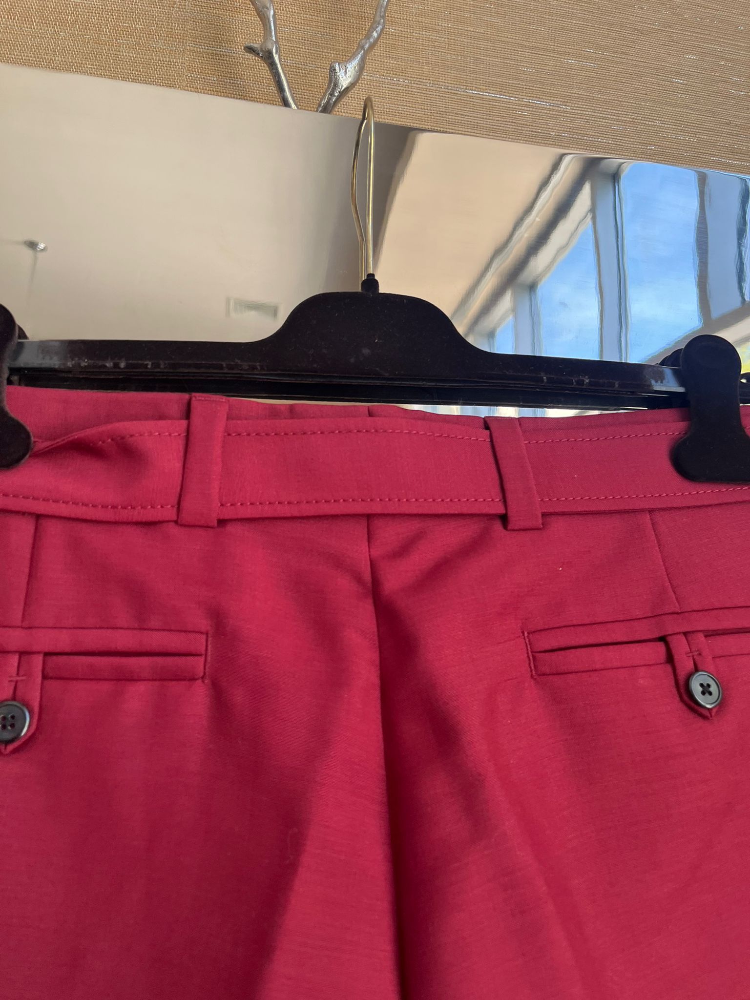 Prada Summer Kid Mohair Belted Pants in Cherry Size US 30 / EU 46 - 17 Thumbnail