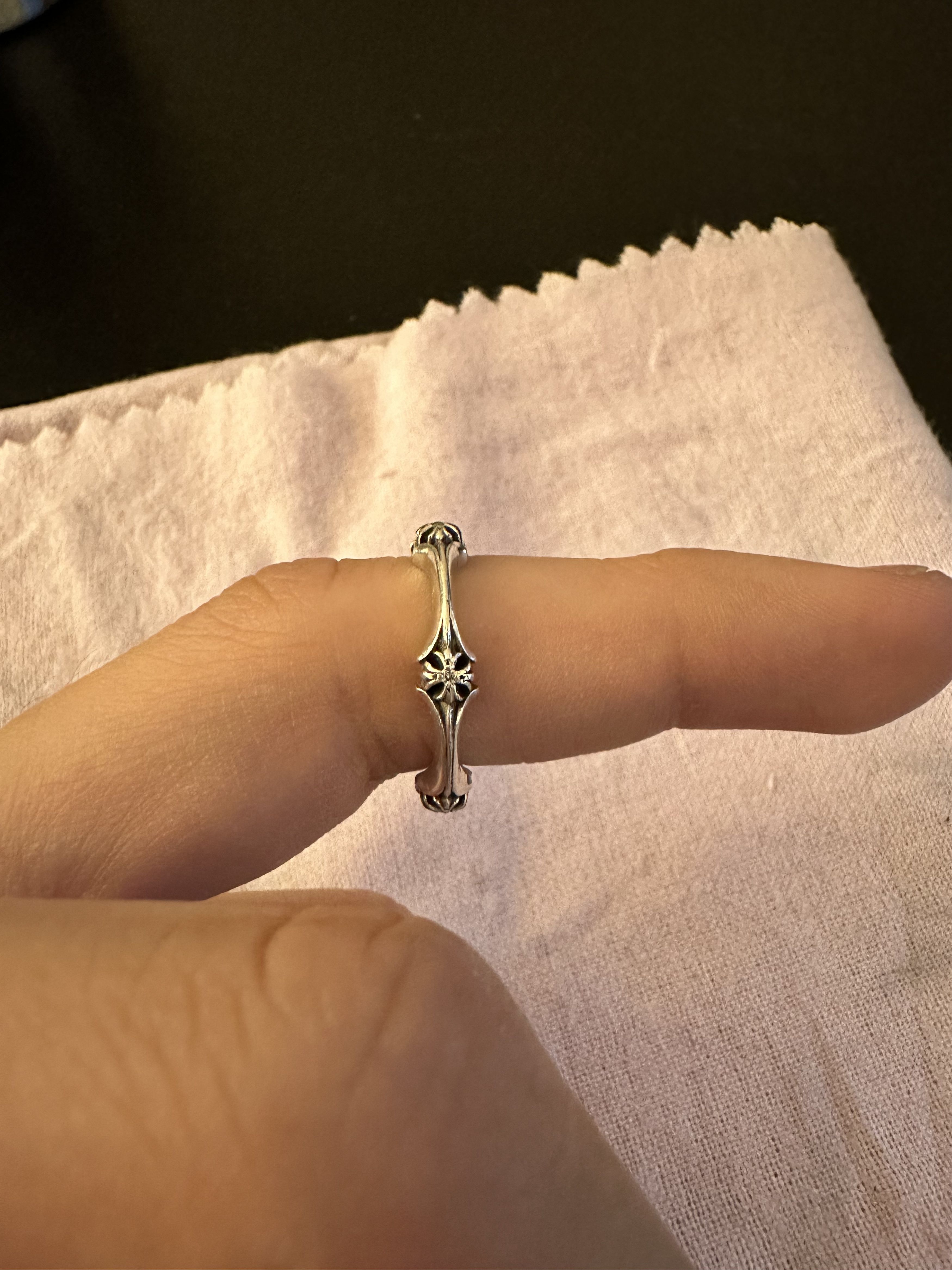 Chrome Hearts Diamond Plus & Bones Ring | Grailed
