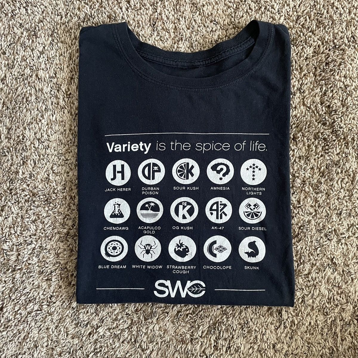 Vintage Weed Strain Dispensary Spellout T-Shirt