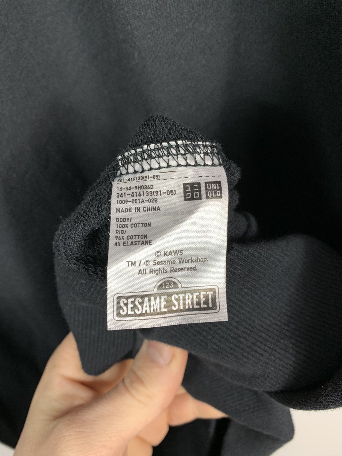 Japanese Brand × Kaws × Uniqlo Uniqlo Kaws x Sesame Street Embroidered Logo Sweatshirt Size US XL / EU 56 / 4 - 9 Thumbnail