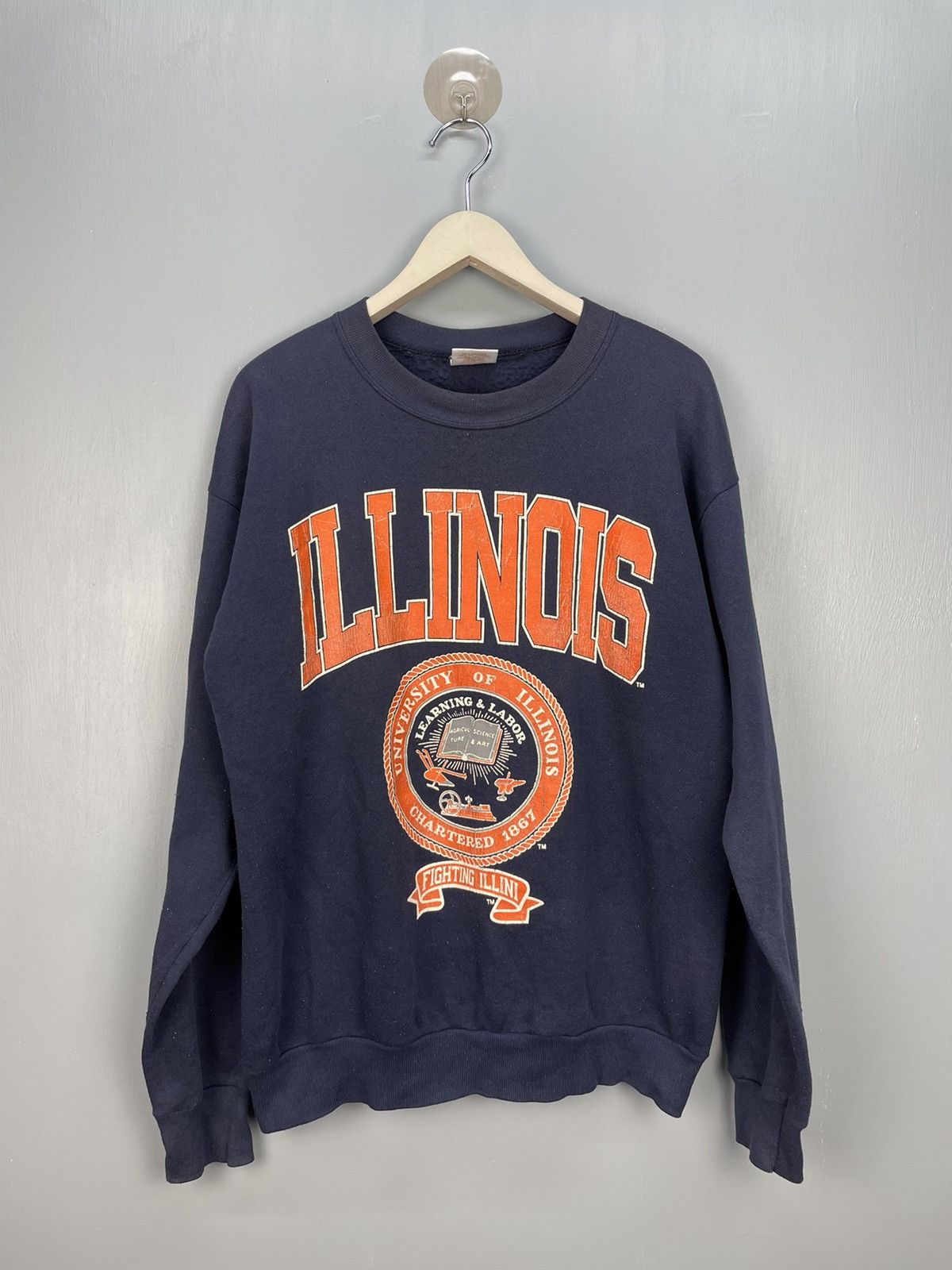 Vintage Vintage 80s University of Illinois sweatshirt Size US L / EU 52-54 / 3 - 1 Thumbnail