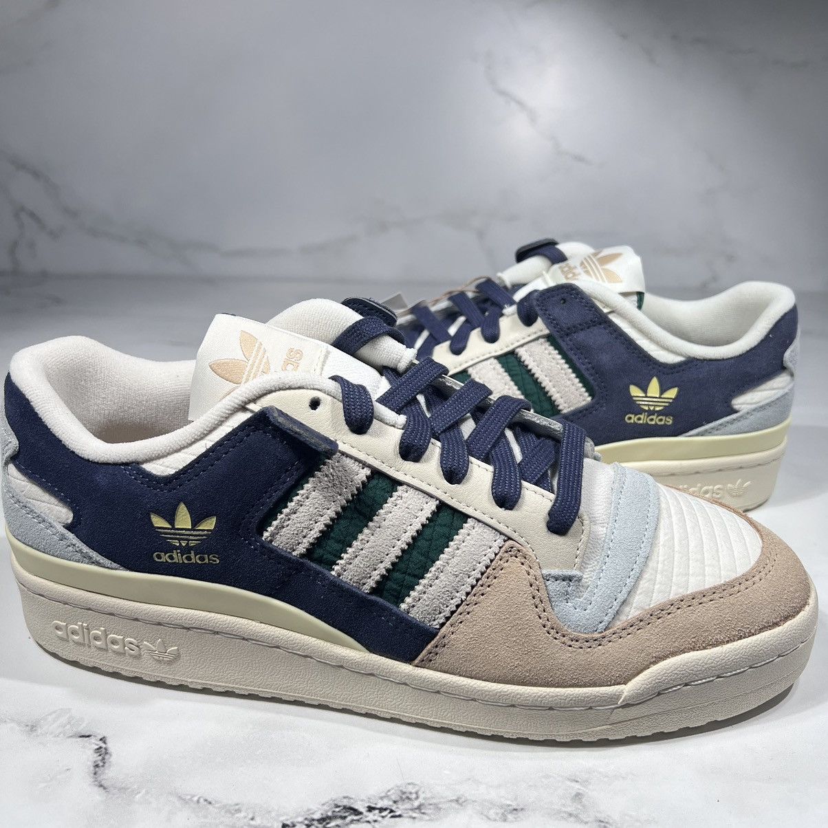 Adidas Forum 84 Low CL White Collegiate Green Beige Sneakers