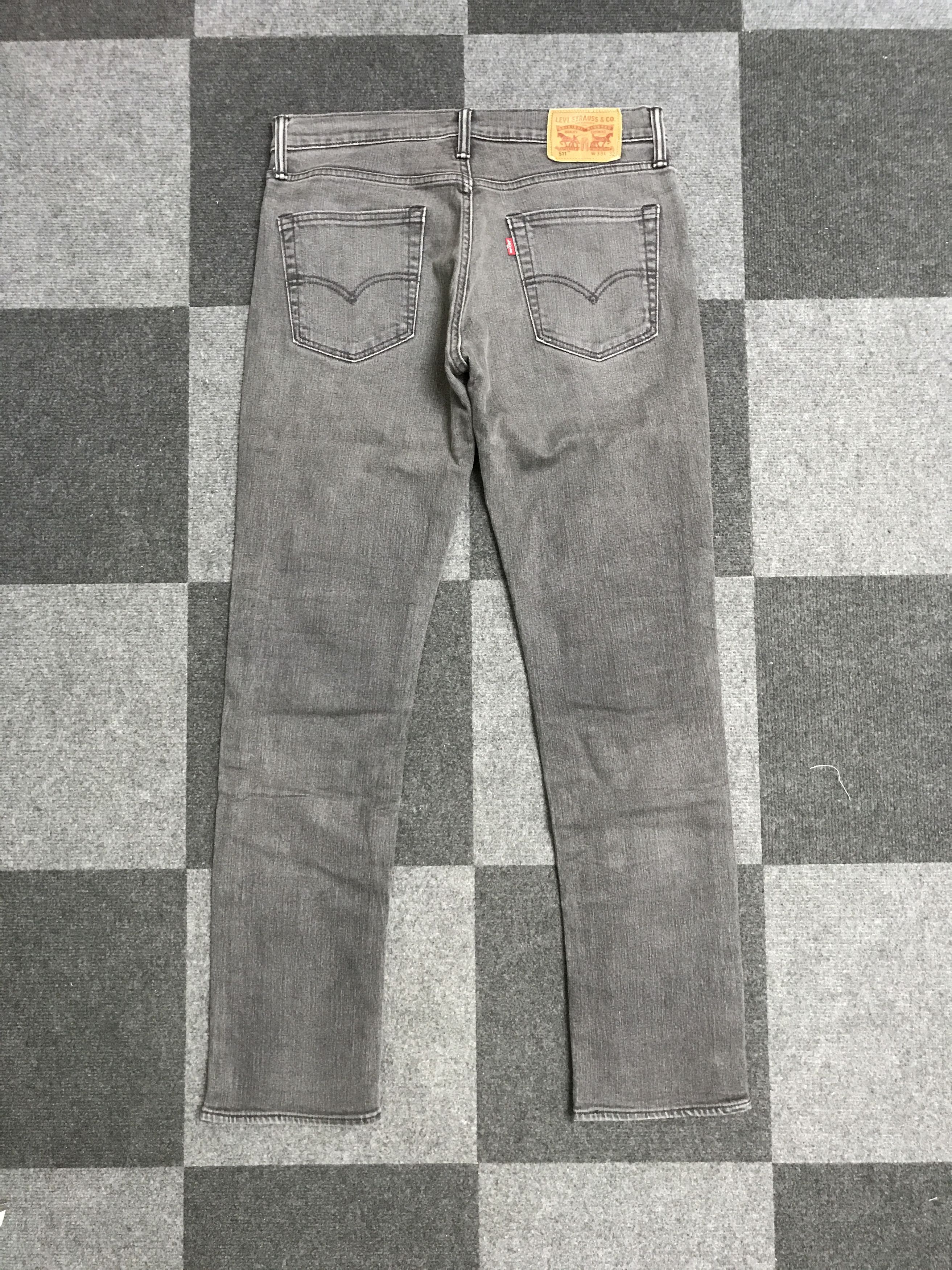 Levi's VL179-Levis 511 Black Wash Skinny Jeans Size US 33 - 7 Thumbnail