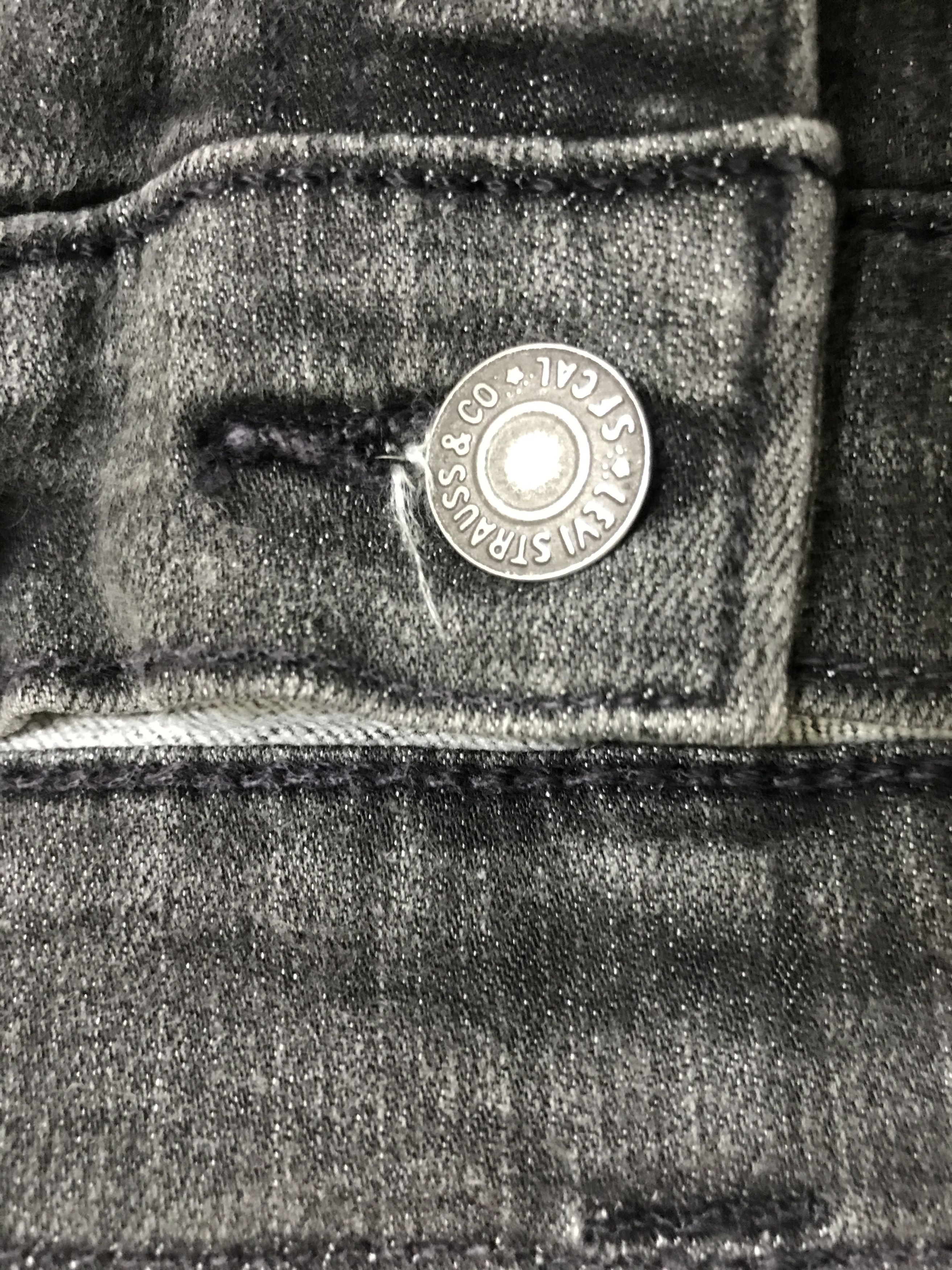 Levi's VL179-Levis 511 Black Wash Skinny Jeans Size US 33 - 5 Thumbnail
