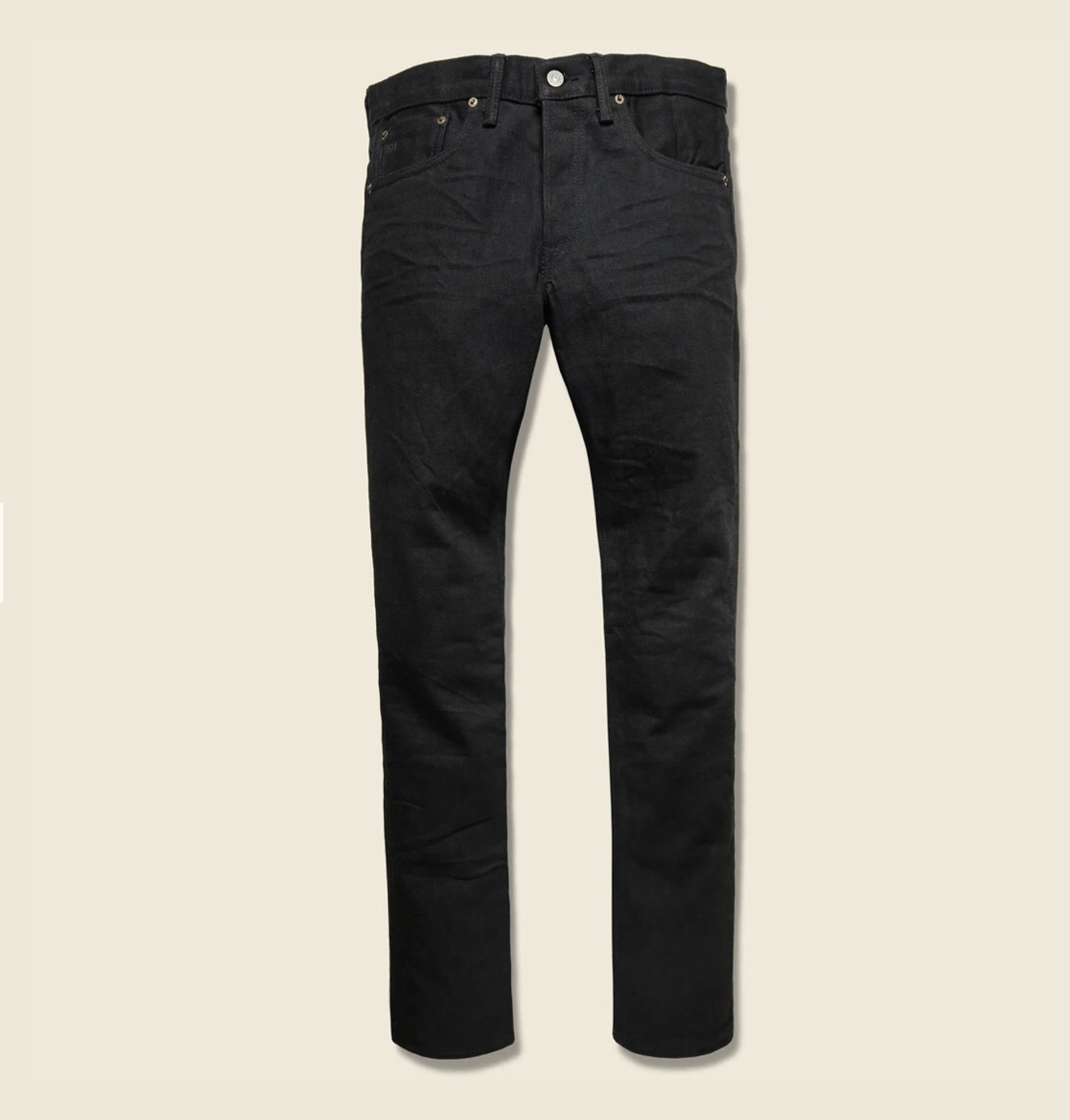 RRL Slim Fit Black Selvedge Jeans