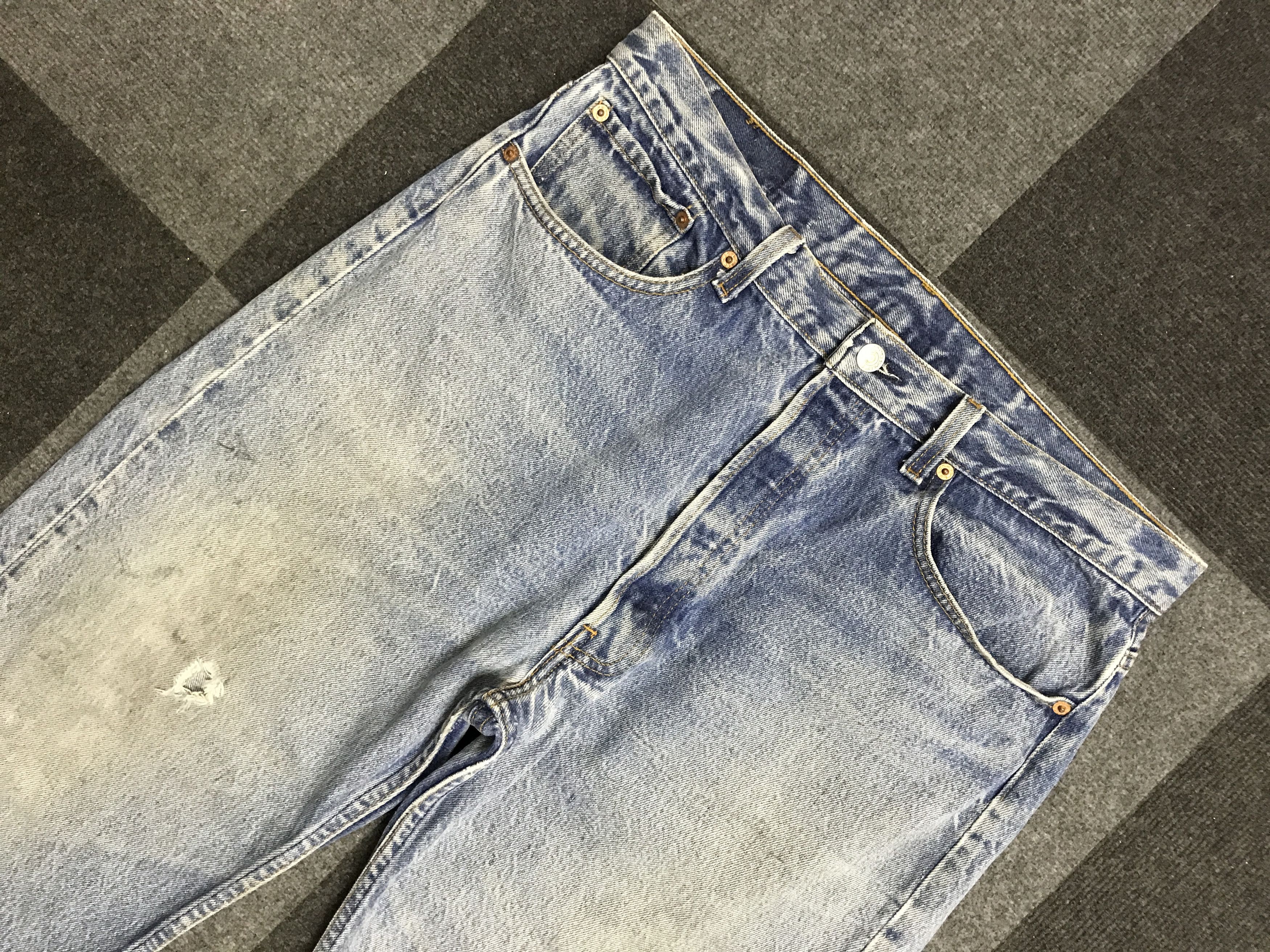 Levi's × Vintage VL180-Vintage Levis 501xx Dirty Distressed Jeans Size US 35 - 2 Thumbnail