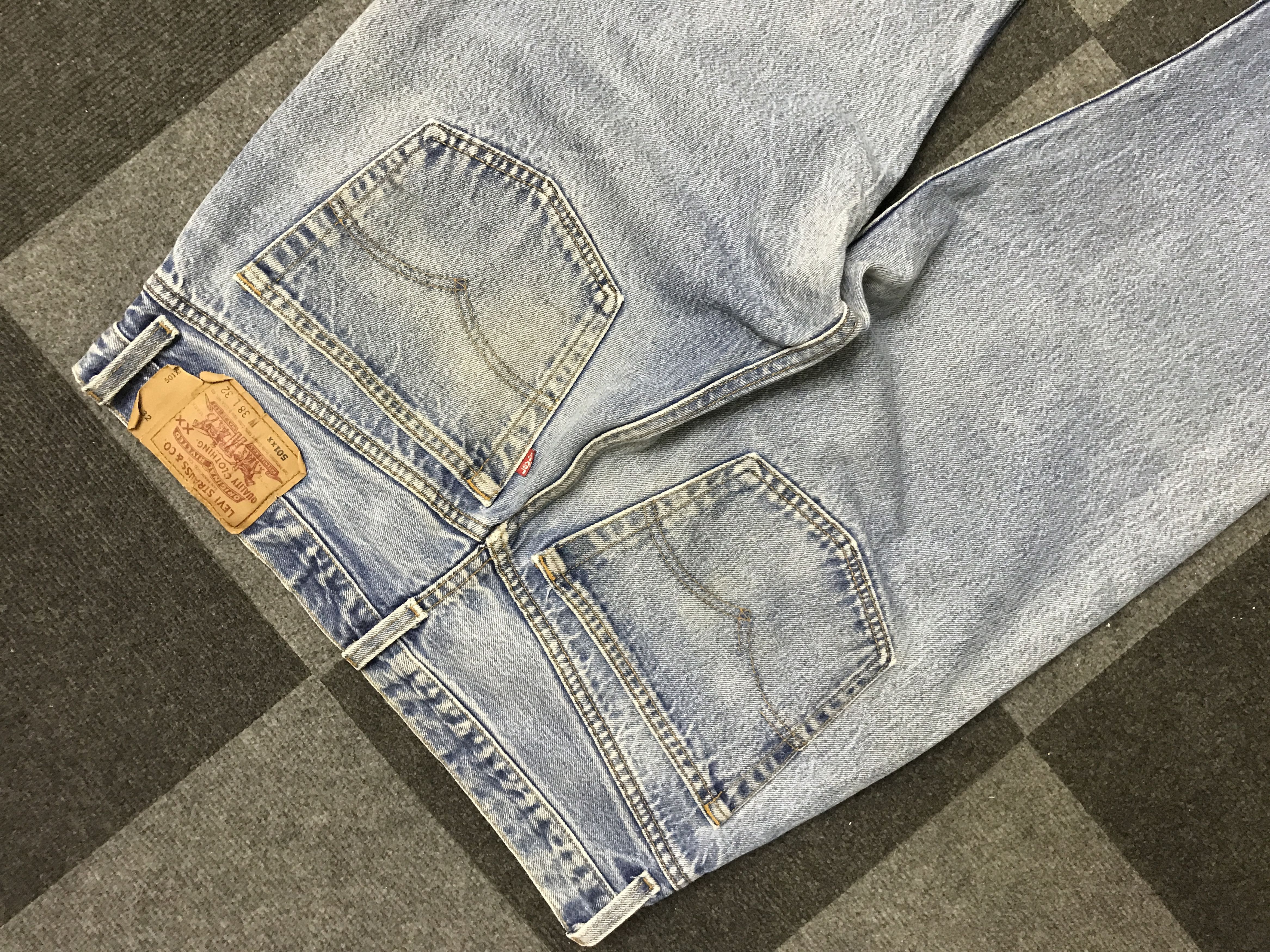 Levi's × Vintage VL180-Vintage Levis 501xx Dirty Distressed Jeans Size US 35 - 11 Thumbnail