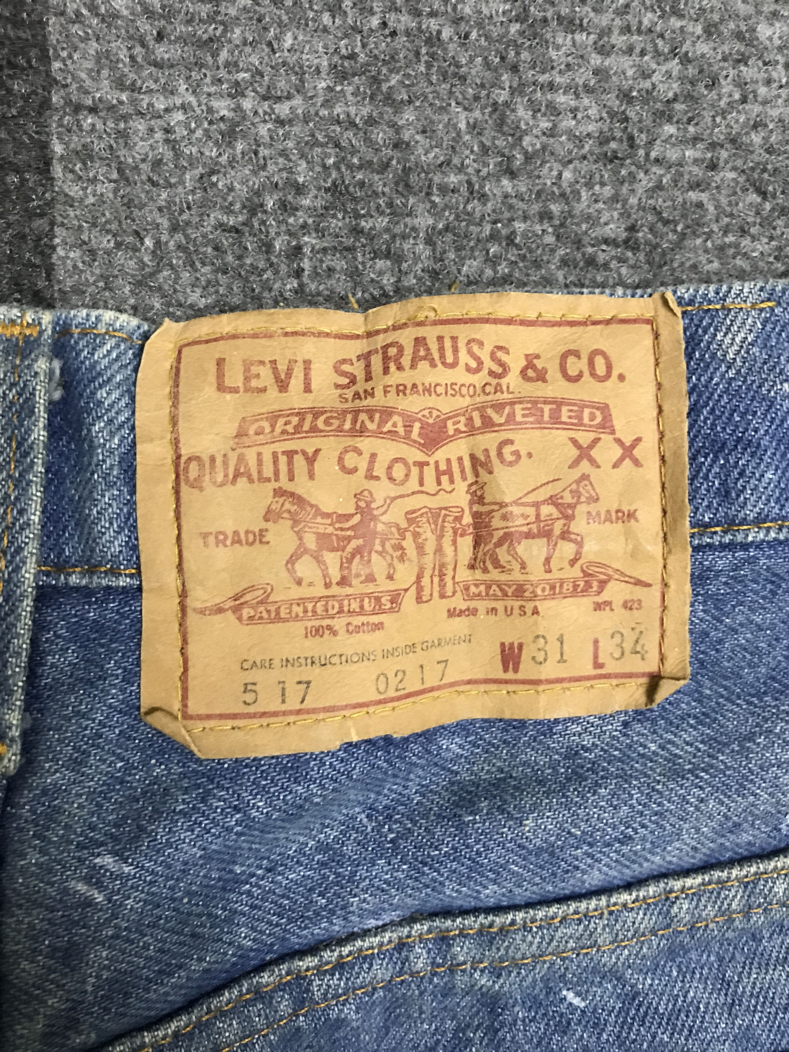 Levi's VL184-Vintage Rare Levis 517 Flare Blue Jeans Size US 30 / EU 46 - 12 Thumbnail