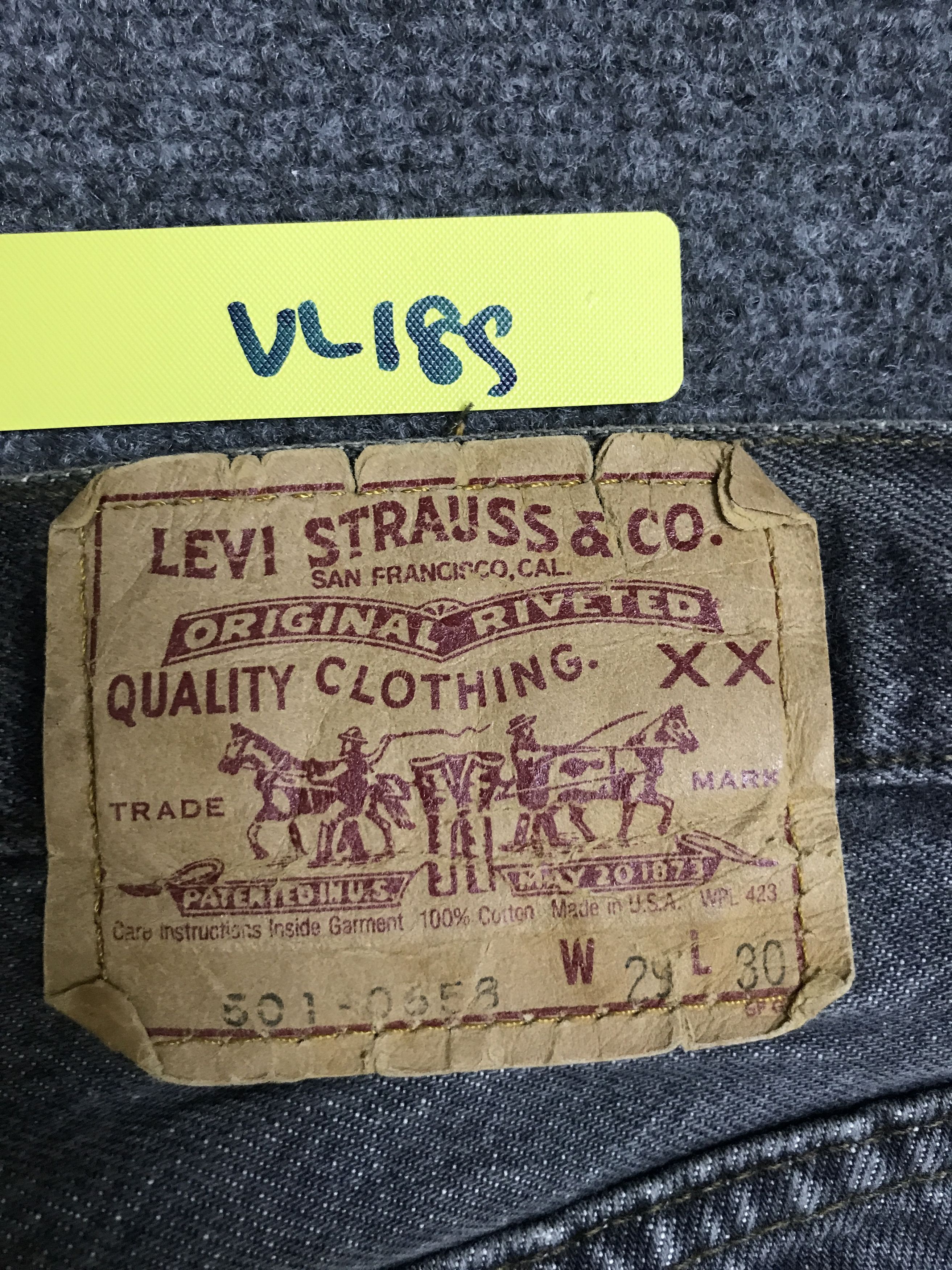 Levi's × Vintage VL185-Vintage Levis 501 Black Wash Jeans Size US 28 / EU 44 - 12 Thumbnail