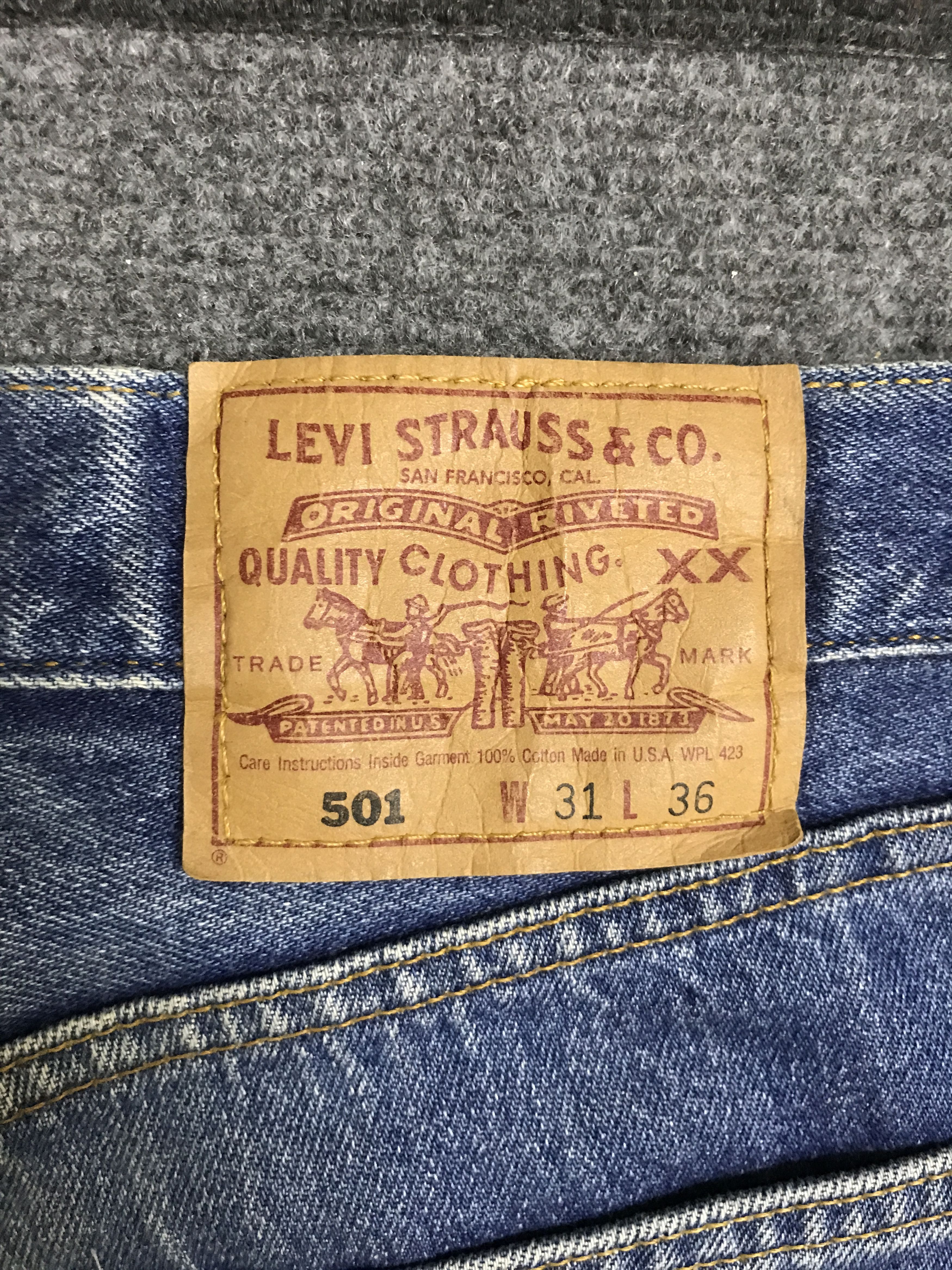 Levi's × Vintage VL186-Vintage Levis 501 Blue wash Jeans Size 29" - 13 Thumbnail