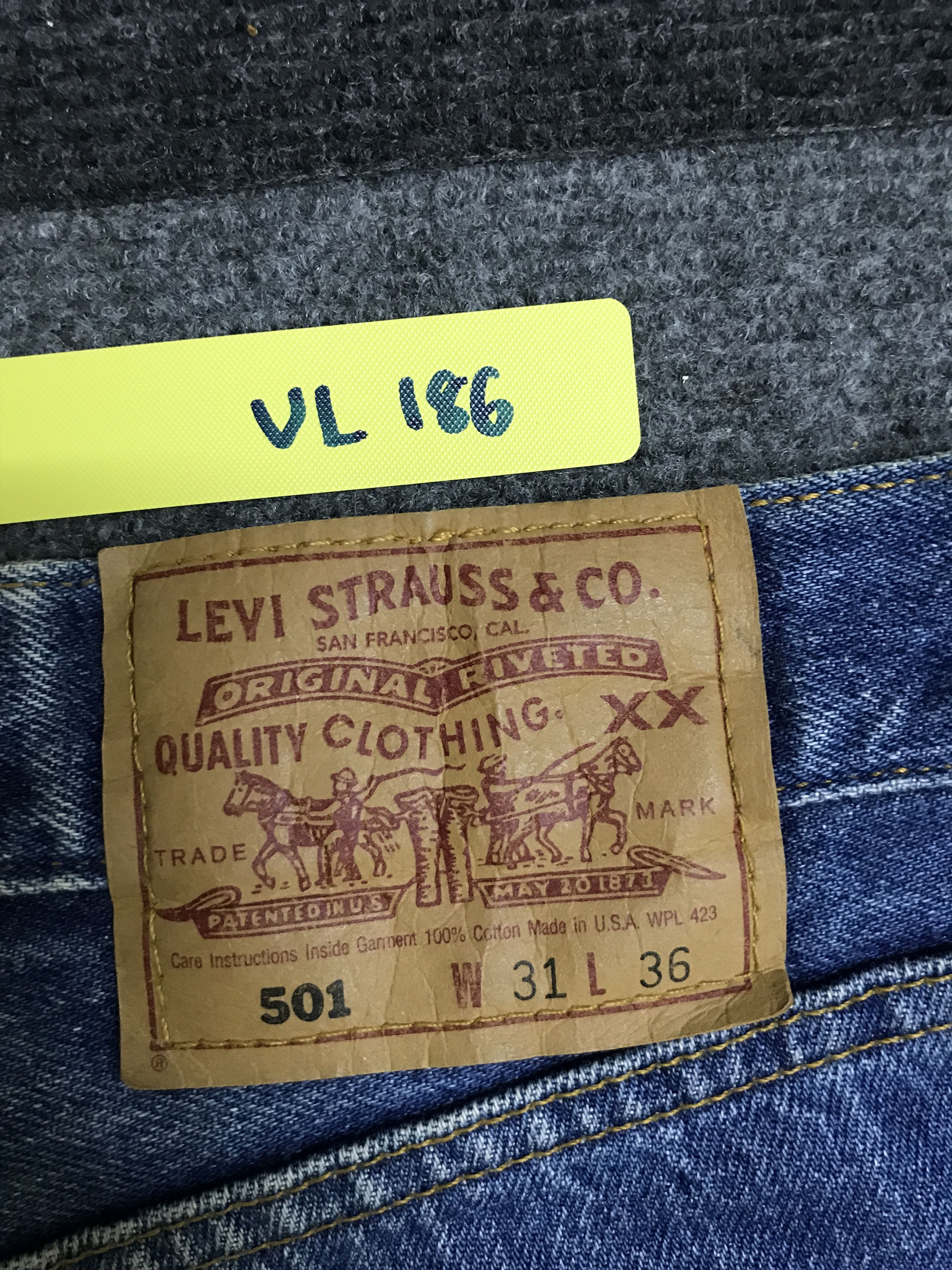 Levi's × Vintage VL186-Vintage Levis 501 Blue wash Jeans Size 29" - 15 Thumbnail