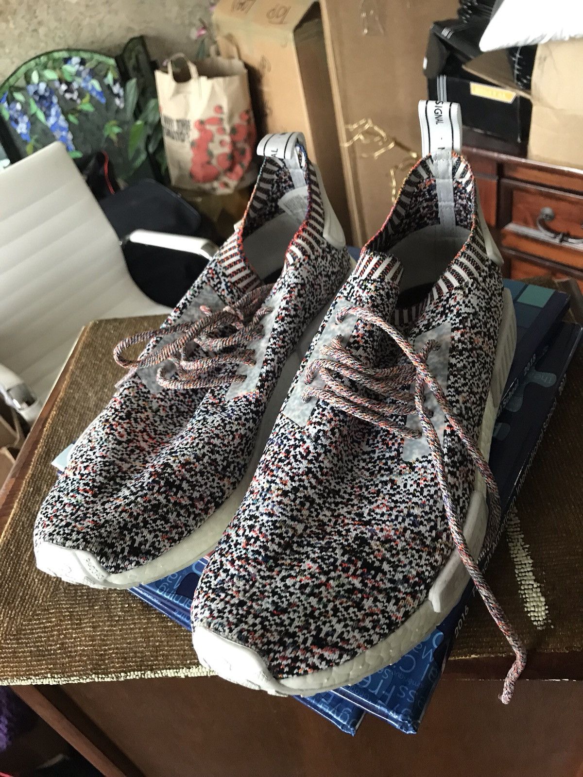 Adidas 2017 Adidas NMD Static "Rainbow" Size US 11 / EU 44 - 1 Thumbnail