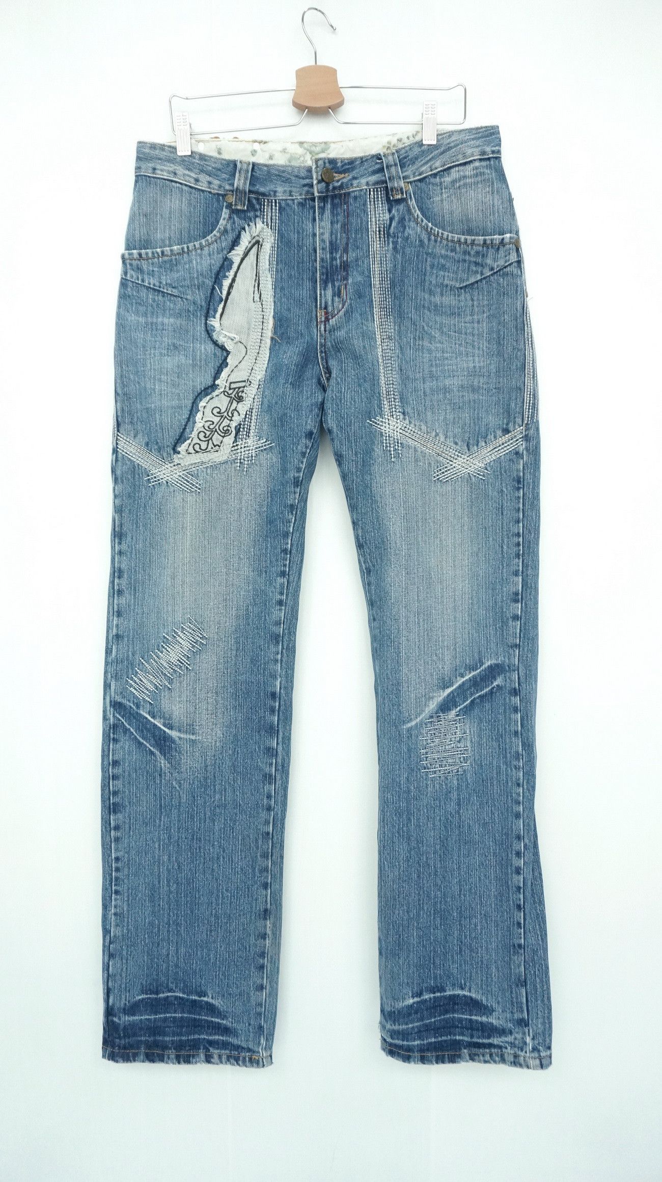 Artful Dodger 🔥ARTFUL DODGER Skull Jeans Inspired Number Nine Mastermind Size US 34 / EU 50 - 2 Thumbnail