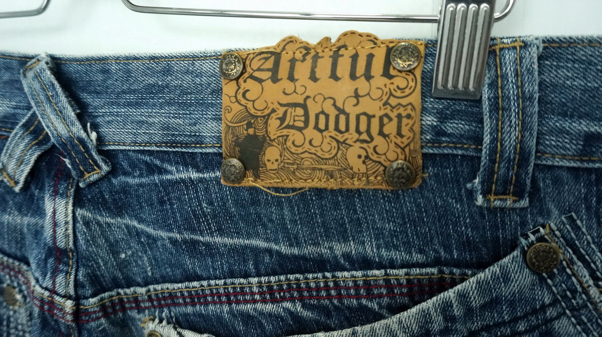 Artful Dodger 🔥ARTFUL DODGER Skull Jeans Inspired Number Nine Mastermind Size US 34 / EU 50 - 7 Thumbnail
