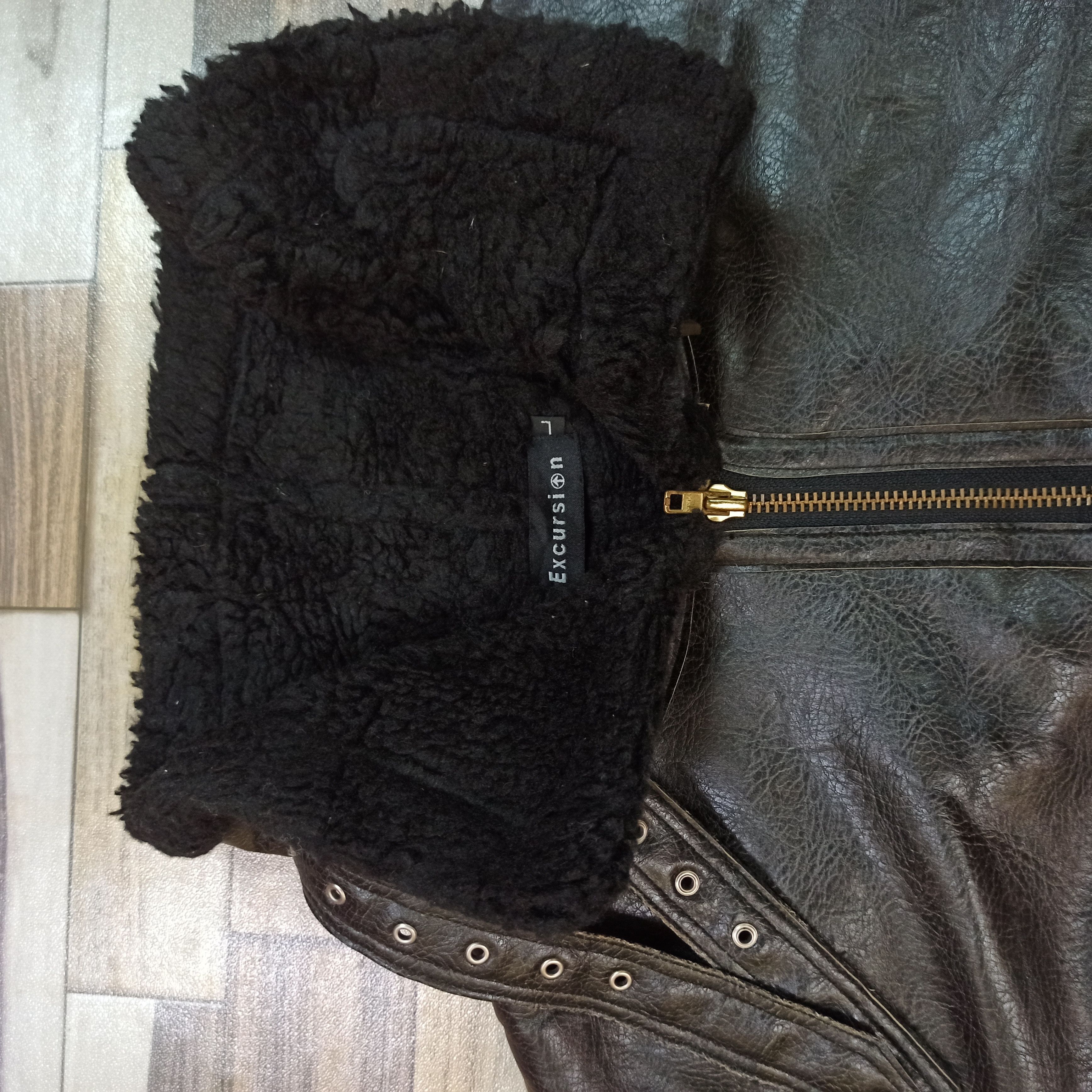 Japanese Brand Rare Leather Jacket Excursion From Japan LGB/KMrii Size US L / EU 52-54 / 3 - 7 Thumbnail