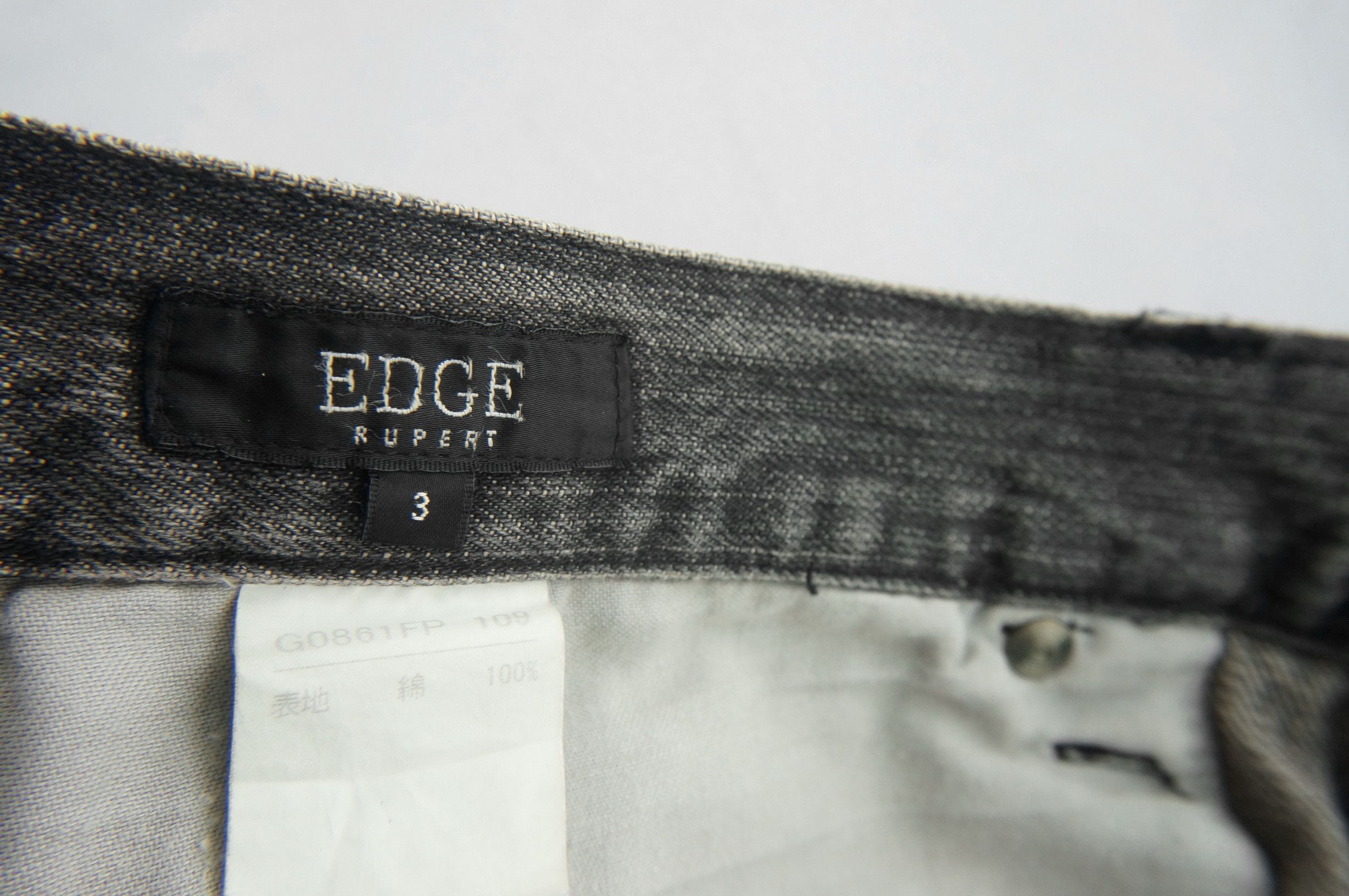 Japanese Brand VTG EDGE RUPERT Riot Ripped Distressed Faded Black Jeans Size US 32 / EU 48 - 13 Thumbnail