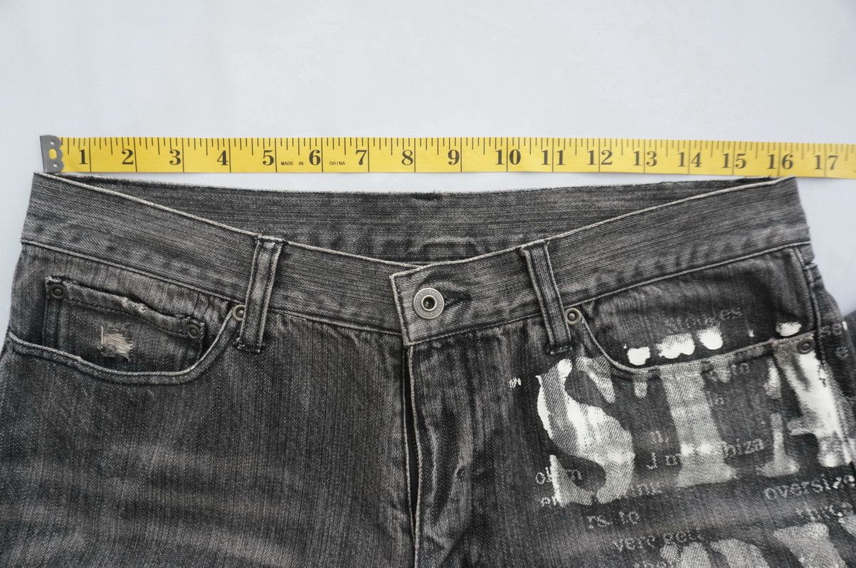 Japanese Brand VTG EDGE RUPERT Riot Ripped Distressed Faded Black Jeans Size US 32 / EU 48 - 14 Thumbnail