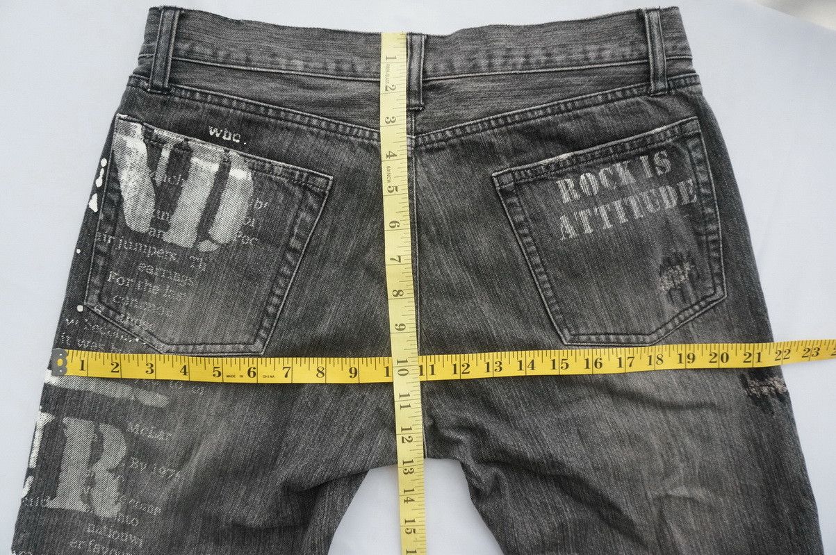 Japanese Brand VTG EDGE RUPERT Riot Ripped Distressed Faded Black Jeans Size US 32 / EU 48 - 17 Thumbnail