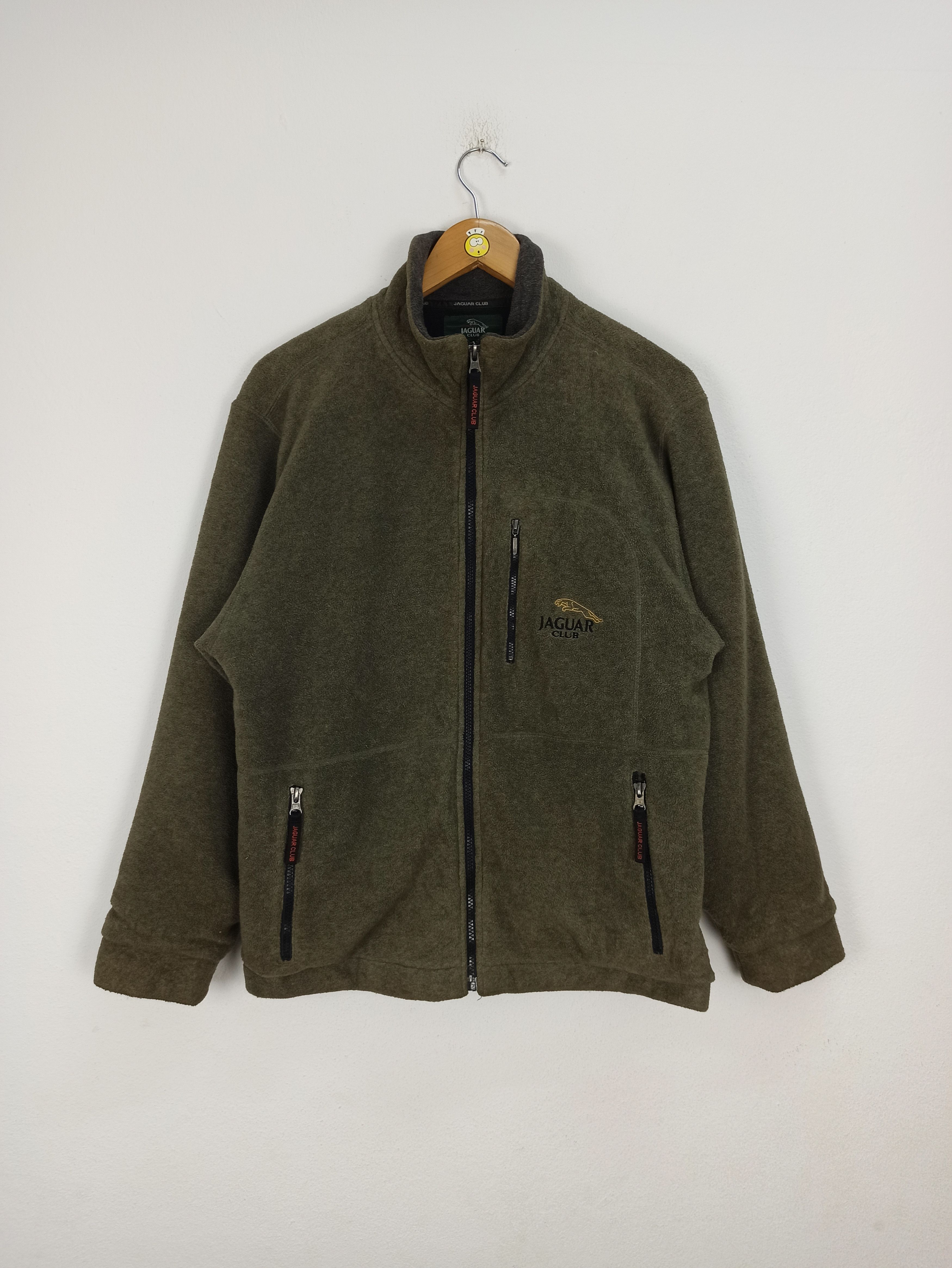 Sports Specialties Vintage Jaguar Club Fleece Jacket Army Green Size US M / EU 48-50 / 2 - 1 Thumbnail