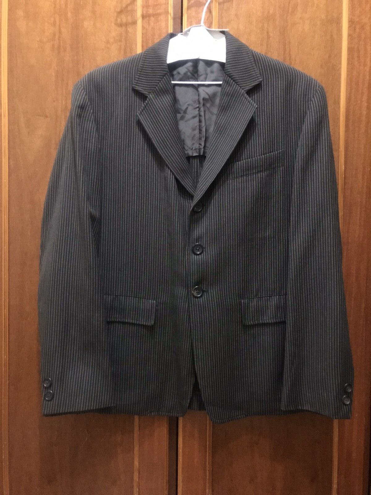 Yohji Yamamoto 80’s RARE GREY STRIPE JACKET Size US M / EU 48-50 / 2 - 4 Thumbnail