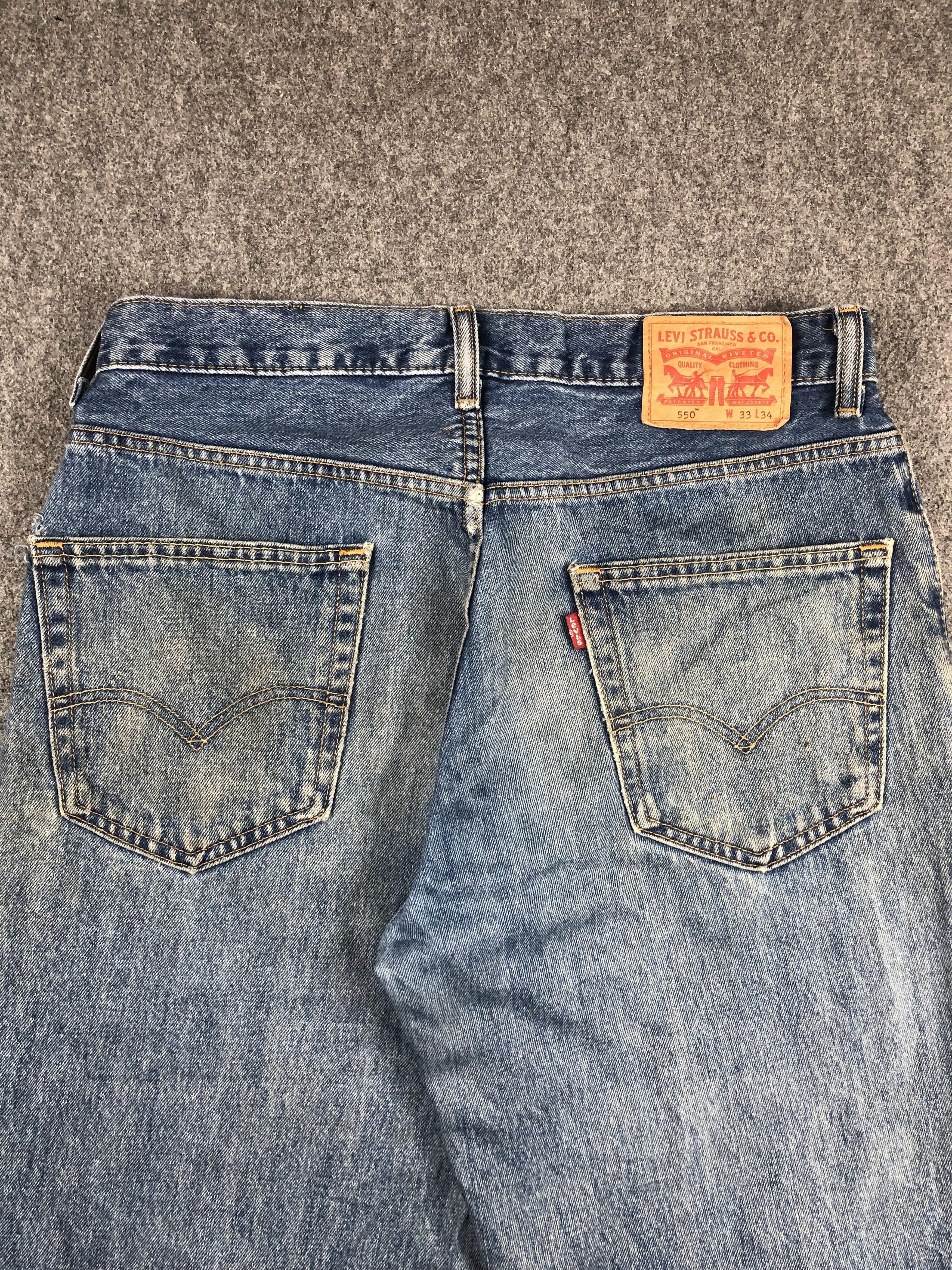 Levi's × Vintage Vintage Levis 550 Faded Blue Jeans DP2216 Size US 34 / EU 50 - 4 Thumbnail