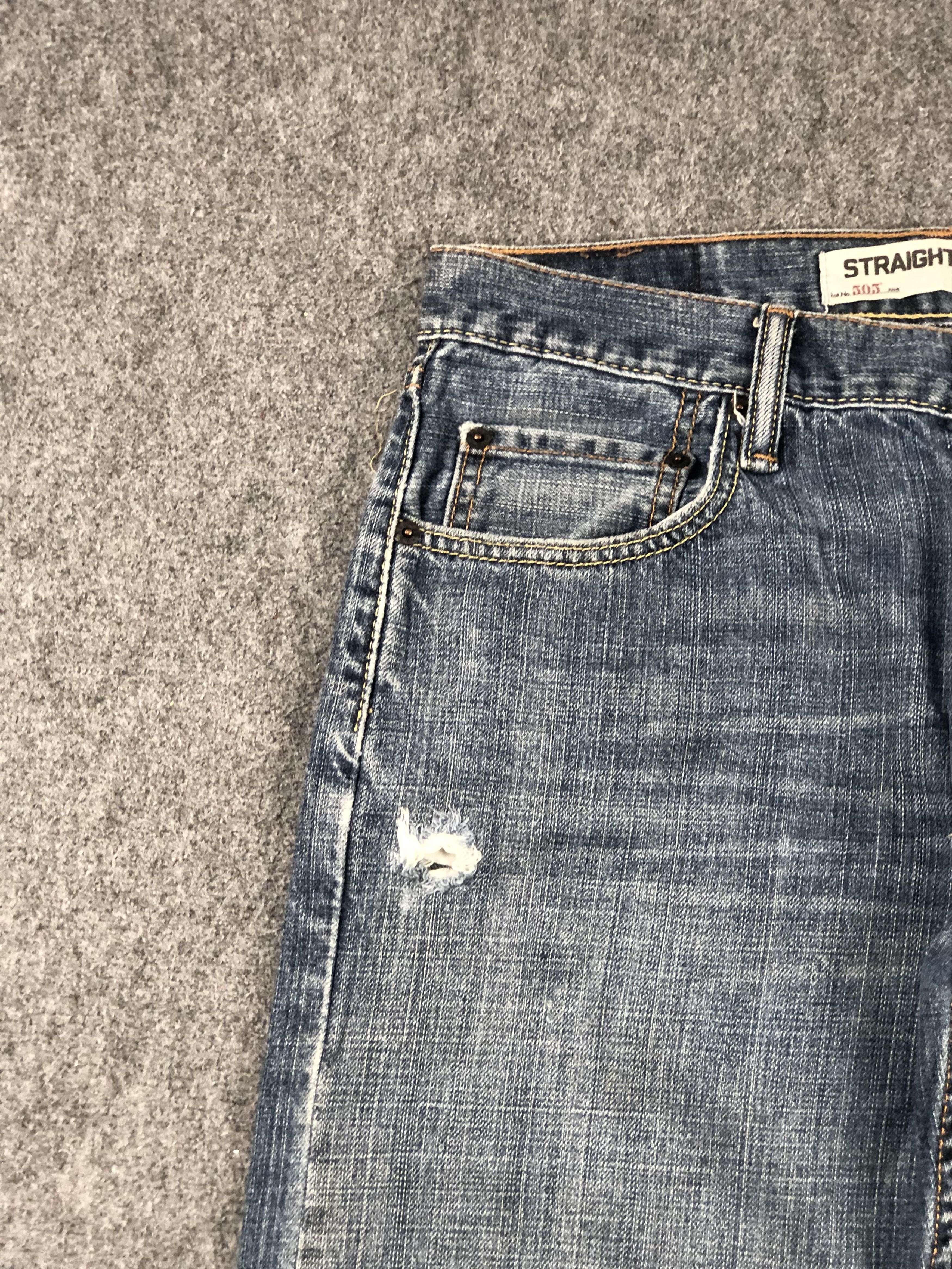 Levi's Vintage Levis 505 Faded Blue Jeans DP2219 Size US 31 - 11 Thumbnail