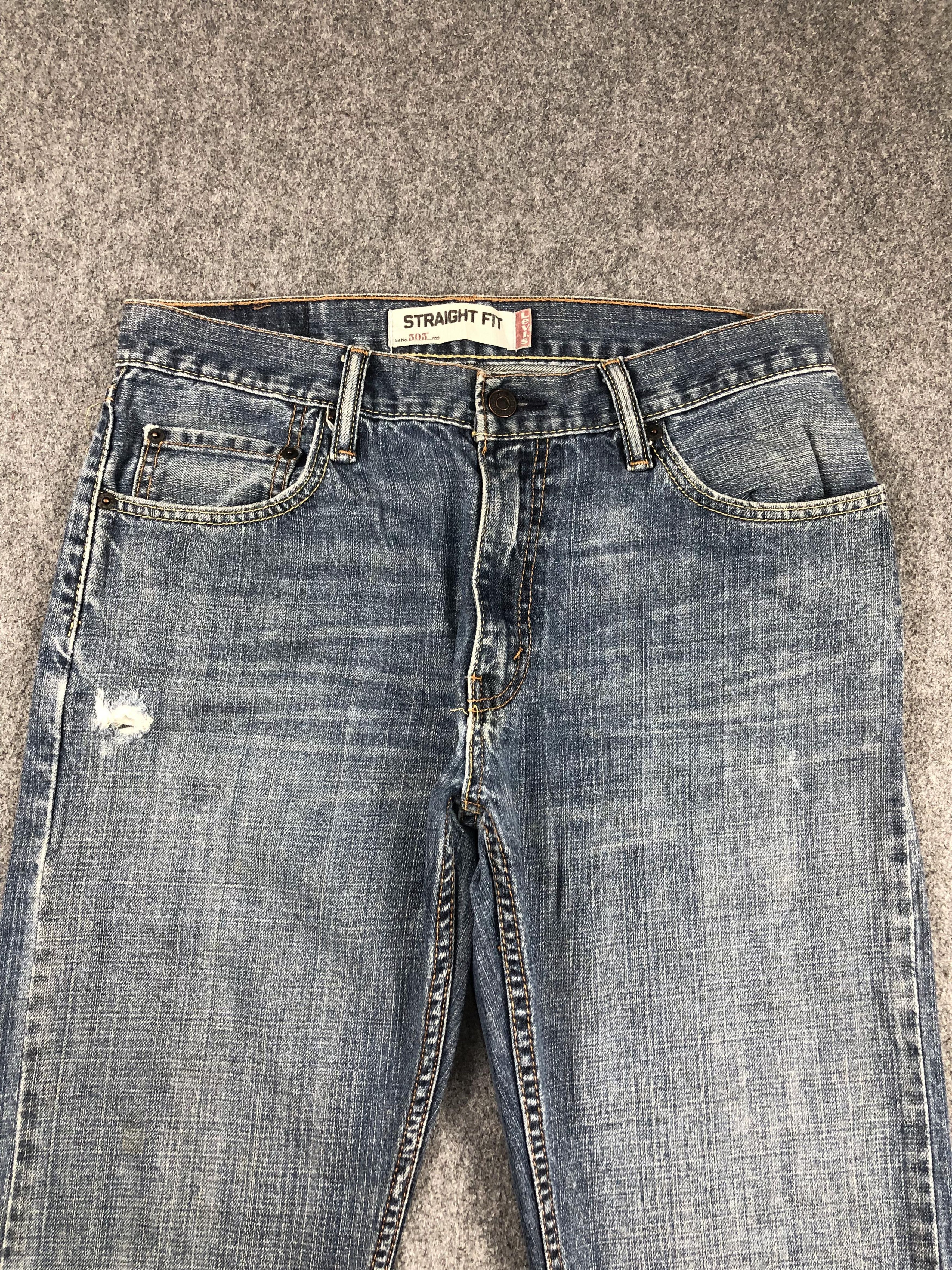 Levi's Vintage Levis 505 Faded Blue Jeans DP2219 Size US 31 - 2 Thumbnail