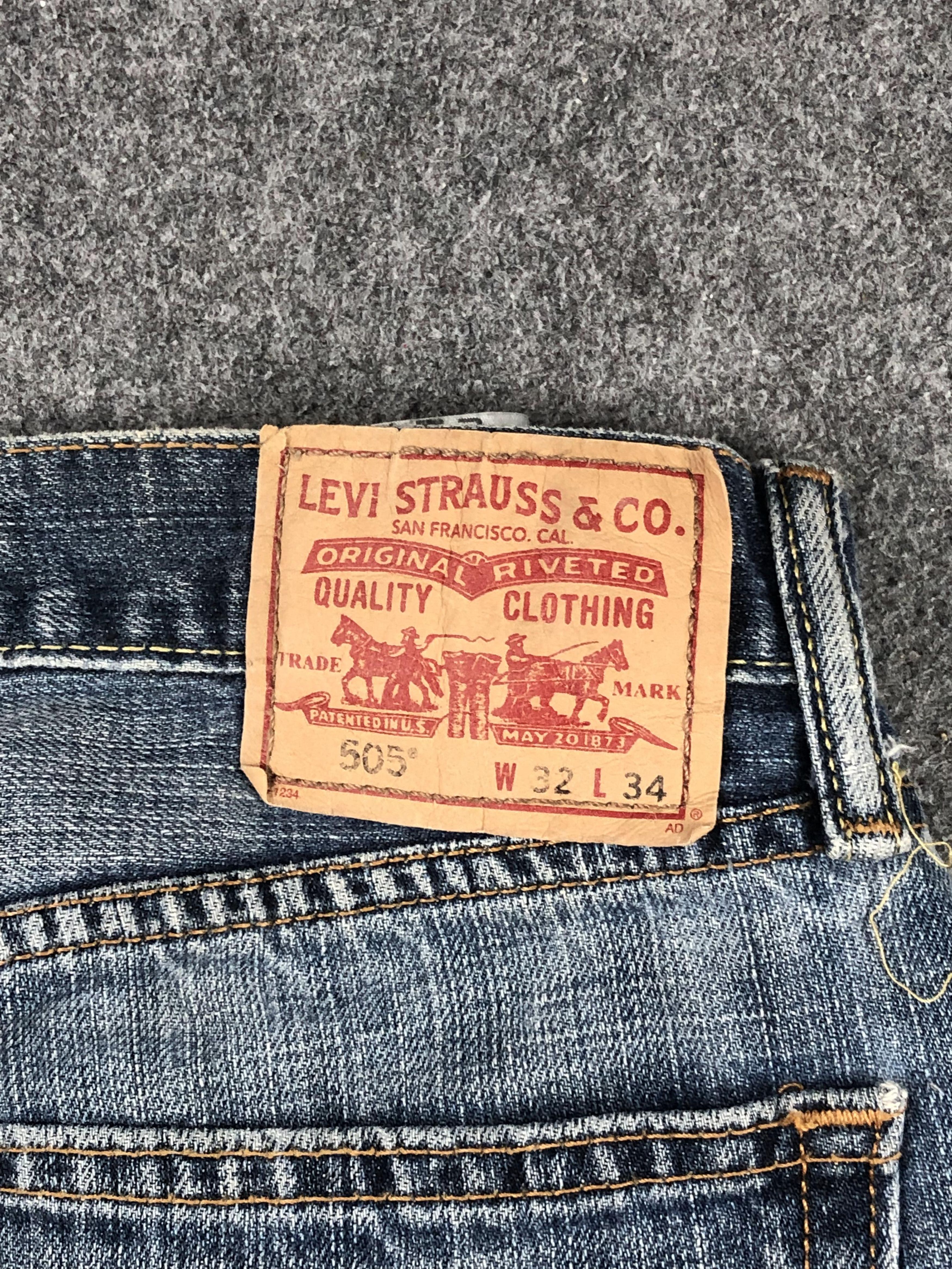 Levi's Vintage Levis 505 Faded Blue Jeans DP2219 Size US 31 - 5 Thumbnail