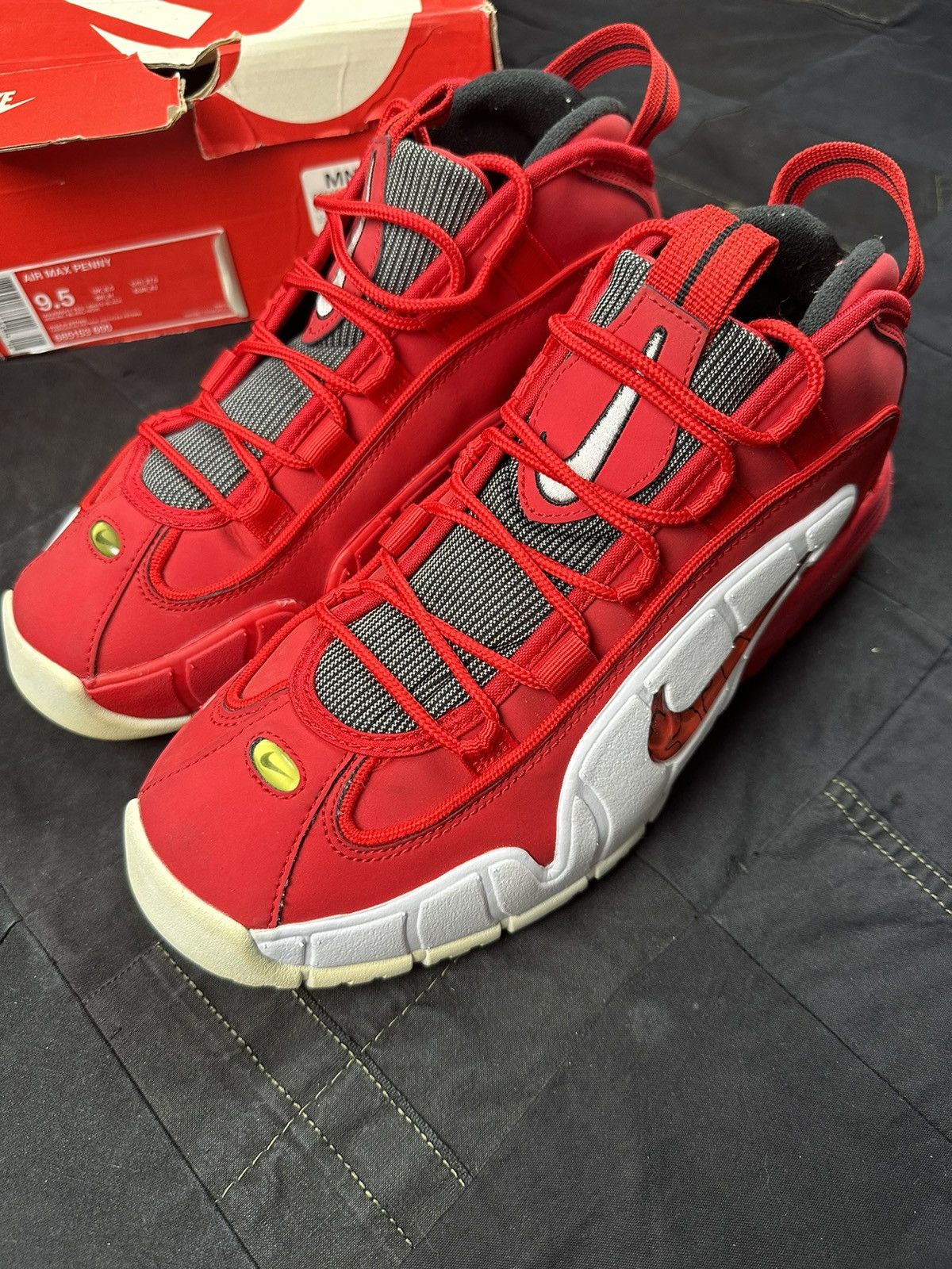 image of Nike Air Max Penny Shoes in Red, Men's (Size 9.5)