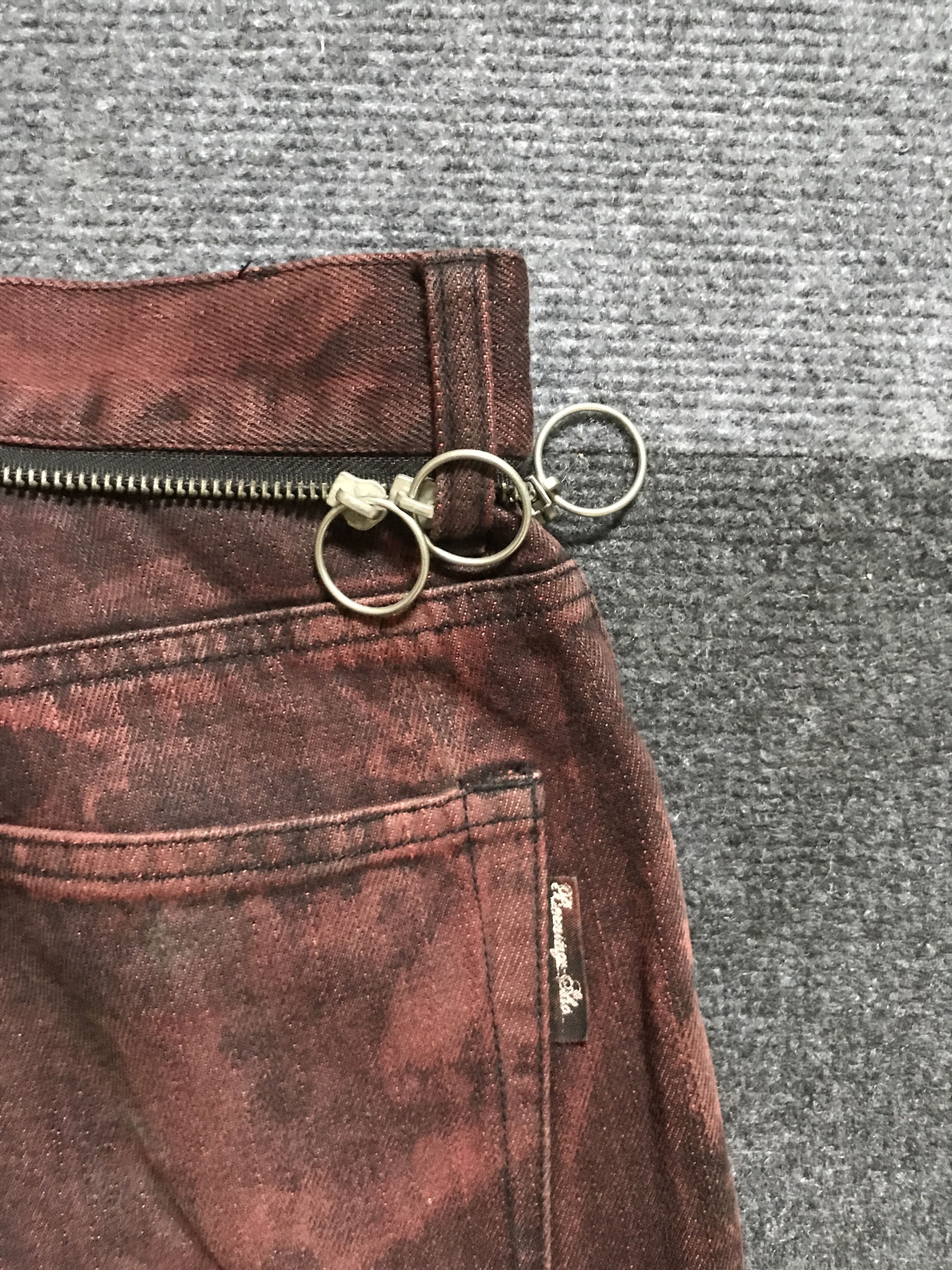 Japanese Brand D97 BERNINGS SHO Punk Seditionaries Flare Distressed Jeans Size US 30 / EU 46 - 16 Thumbnail