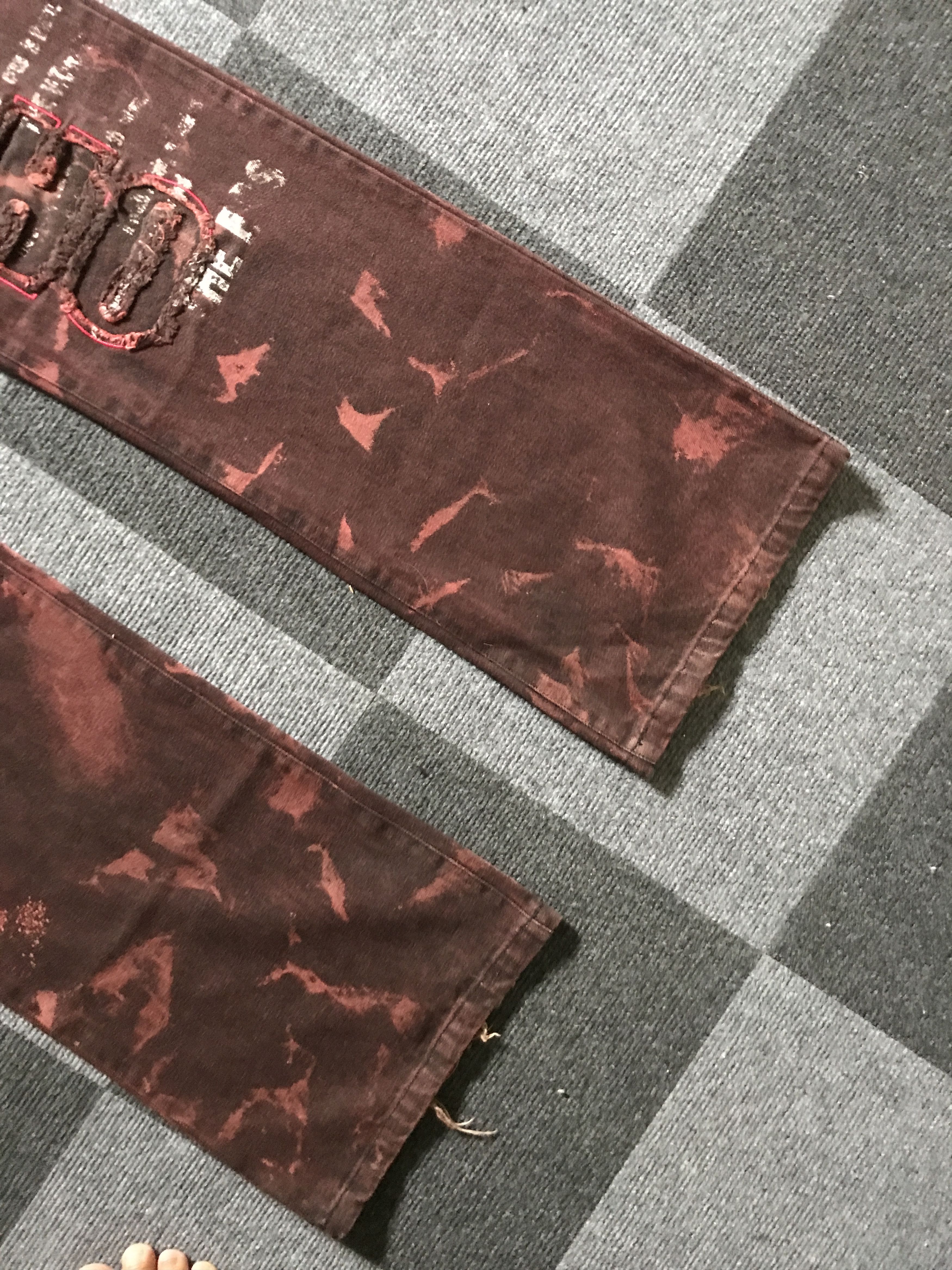 Japanese Brand D97 BERNINGS SHO Punk Seditionaries Flare Distressed Jeans Size US 30 / EU 46 - 7 Thumbnail