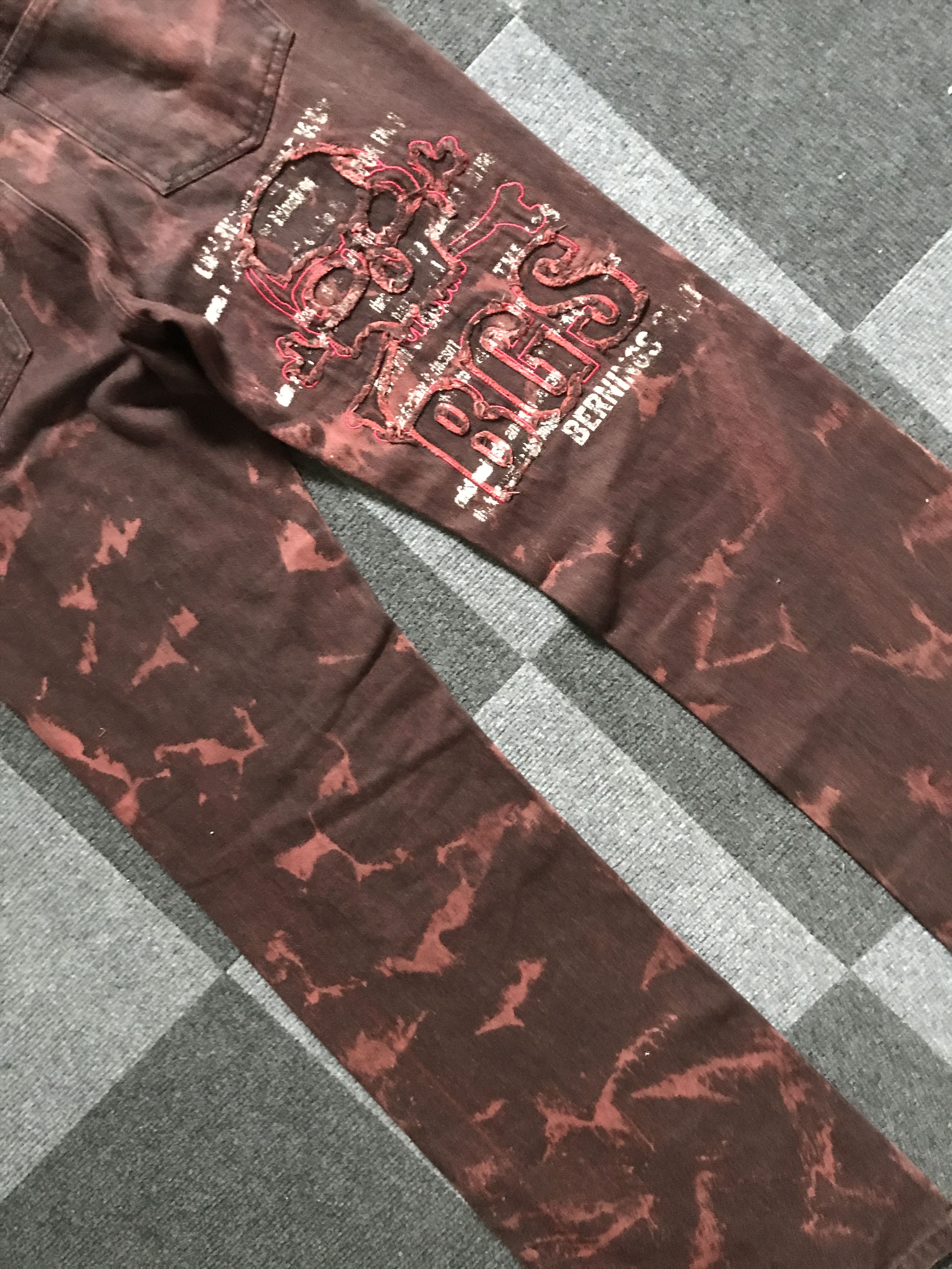 Japanese Brand D97 BERNINGS SHO Punk Seditionaries Flare Distressed Jeans Size US 30 / EU 46 - 13 Thumbnail