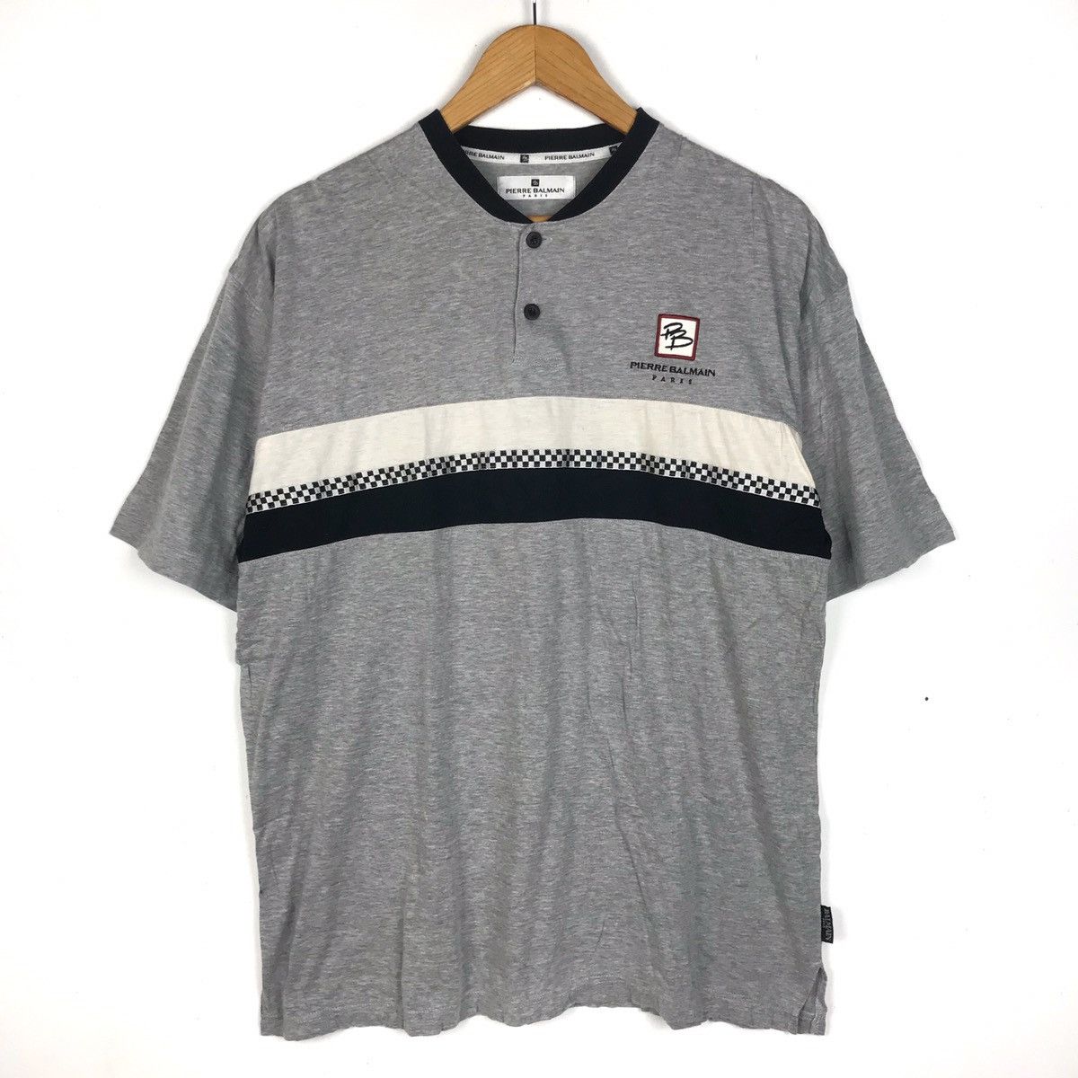 Pierre Balmain × Vintage Vintage 90s Pierre Balmain Paris T Shirt Size US L / EU 52-54 / 3 - 1 Thumbnail