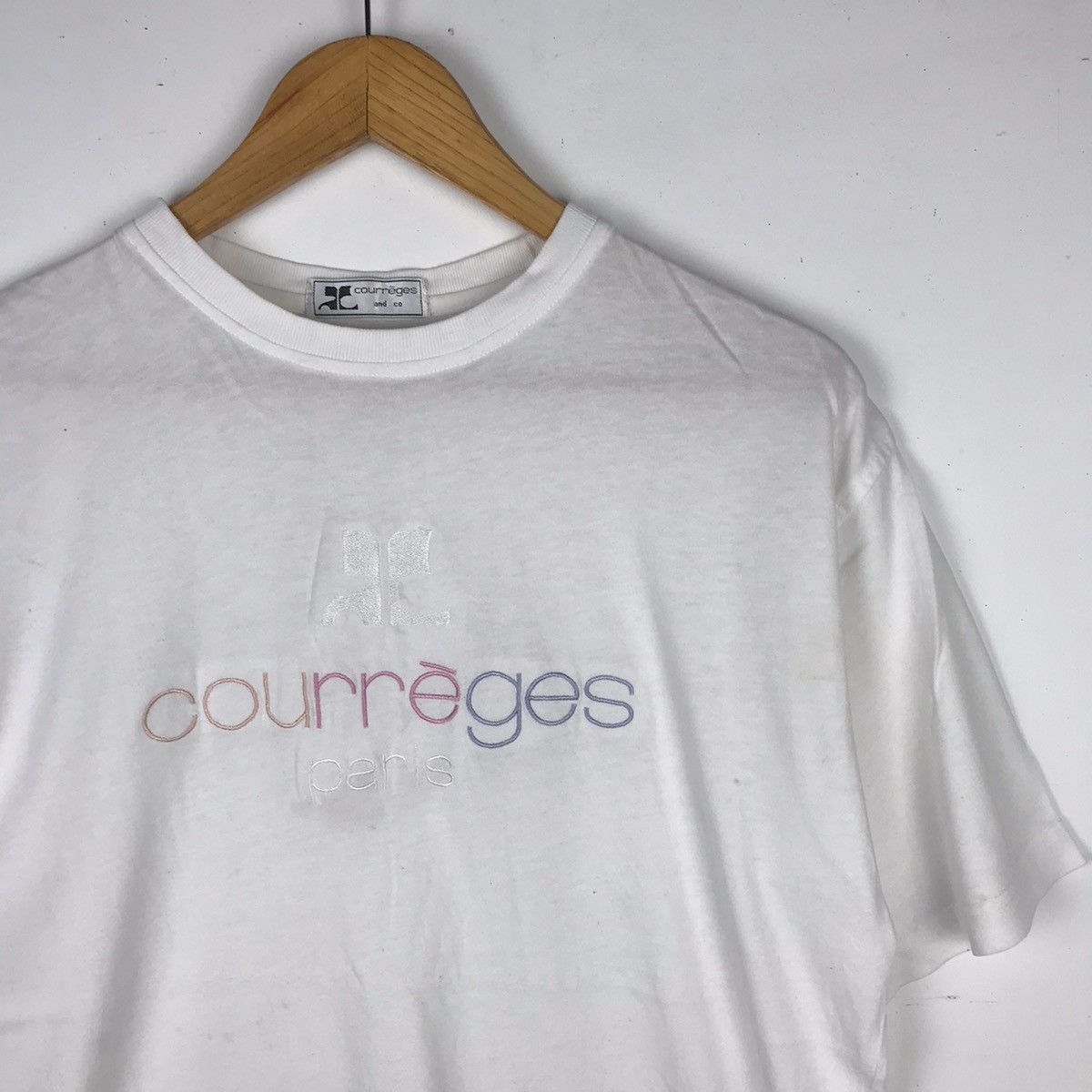 Courreges × Designer × Vintage Vintage 90s Courrèges Big Logo Embroidered Designer/Fashion Size US L / EU 52-54 / 3 - 3 Thumbnail