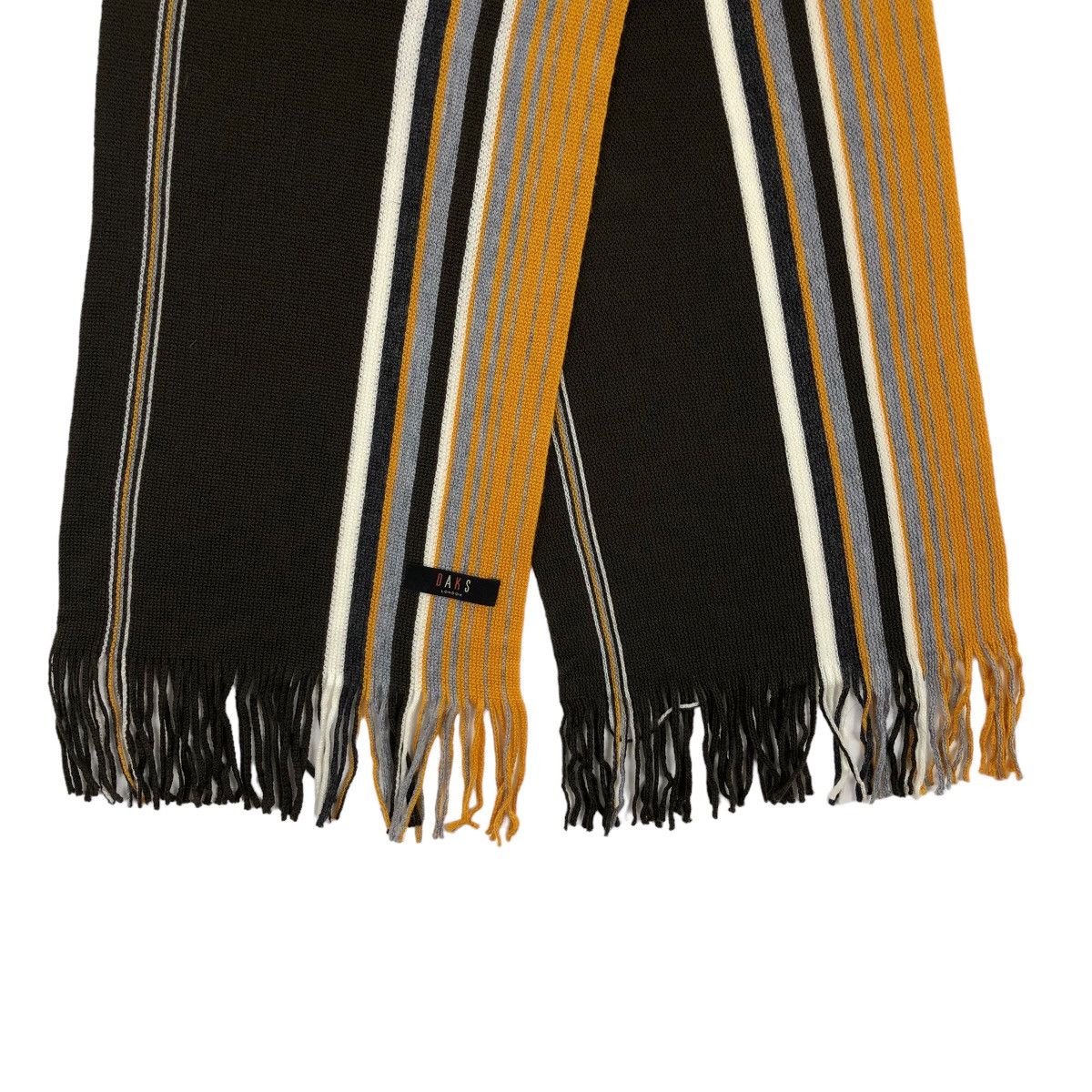 DAKS Vintage DAKS LONDON Stripes Scarves Muffler Wool Size ONE SIZE - 3 Thumbnail