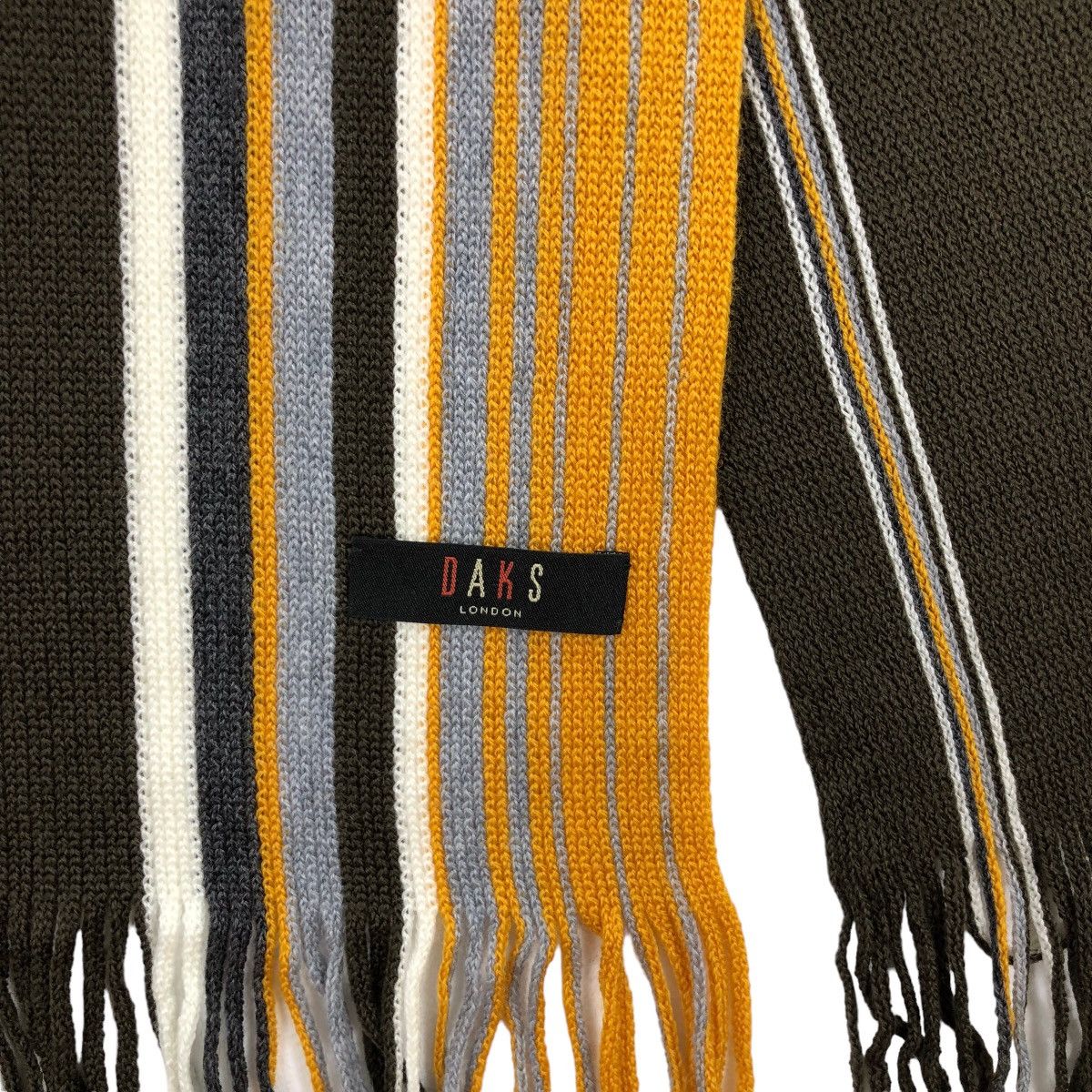 DAKS Vintage DAKS LONDON Stripes Scarves Muffler Wool Size ONE SIZE - 4 Thumbnail