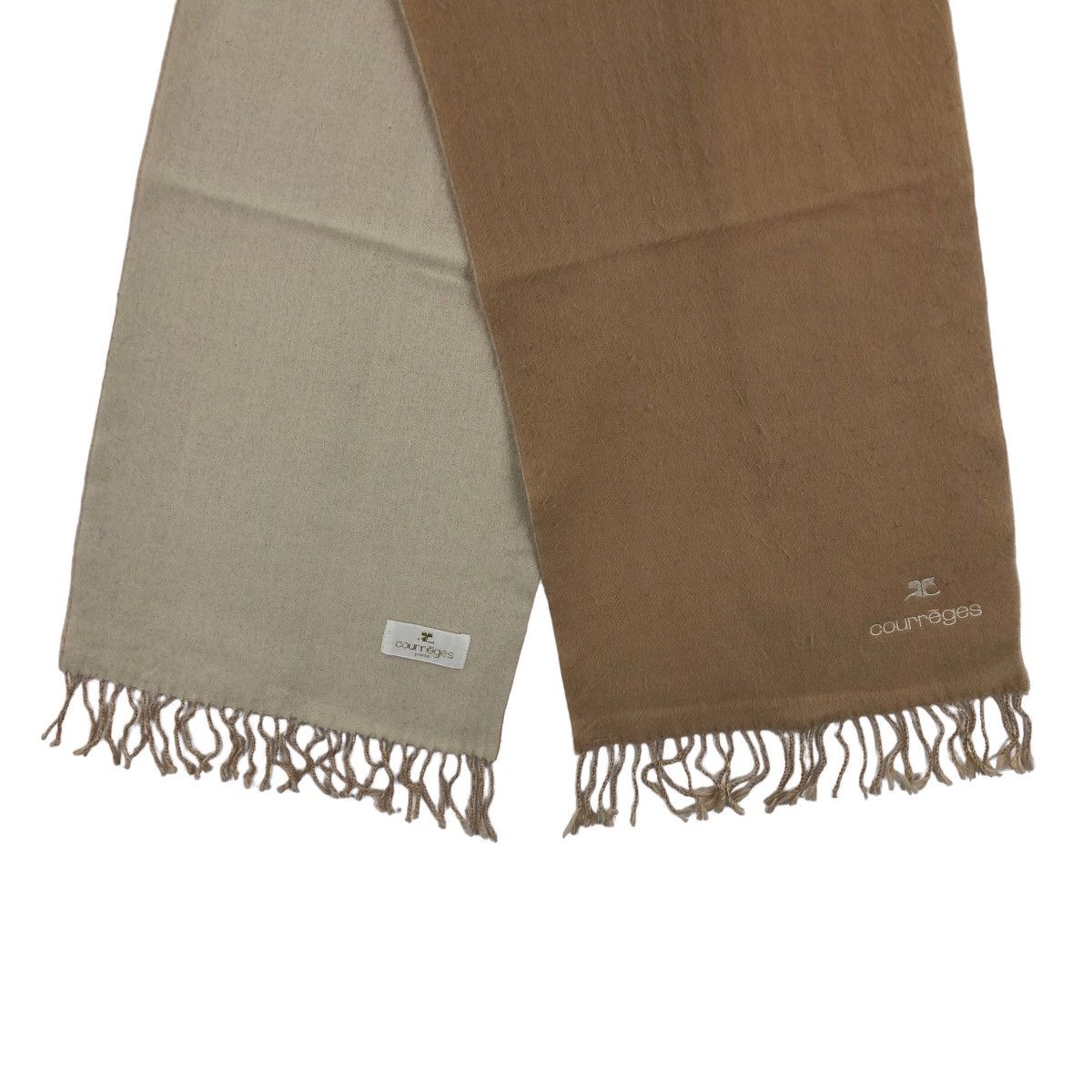 Courreges Vintage COURREGES PARIS Scarves Muffler Two Tones Wool Size ONE SIZE - 3 Thumbnail
